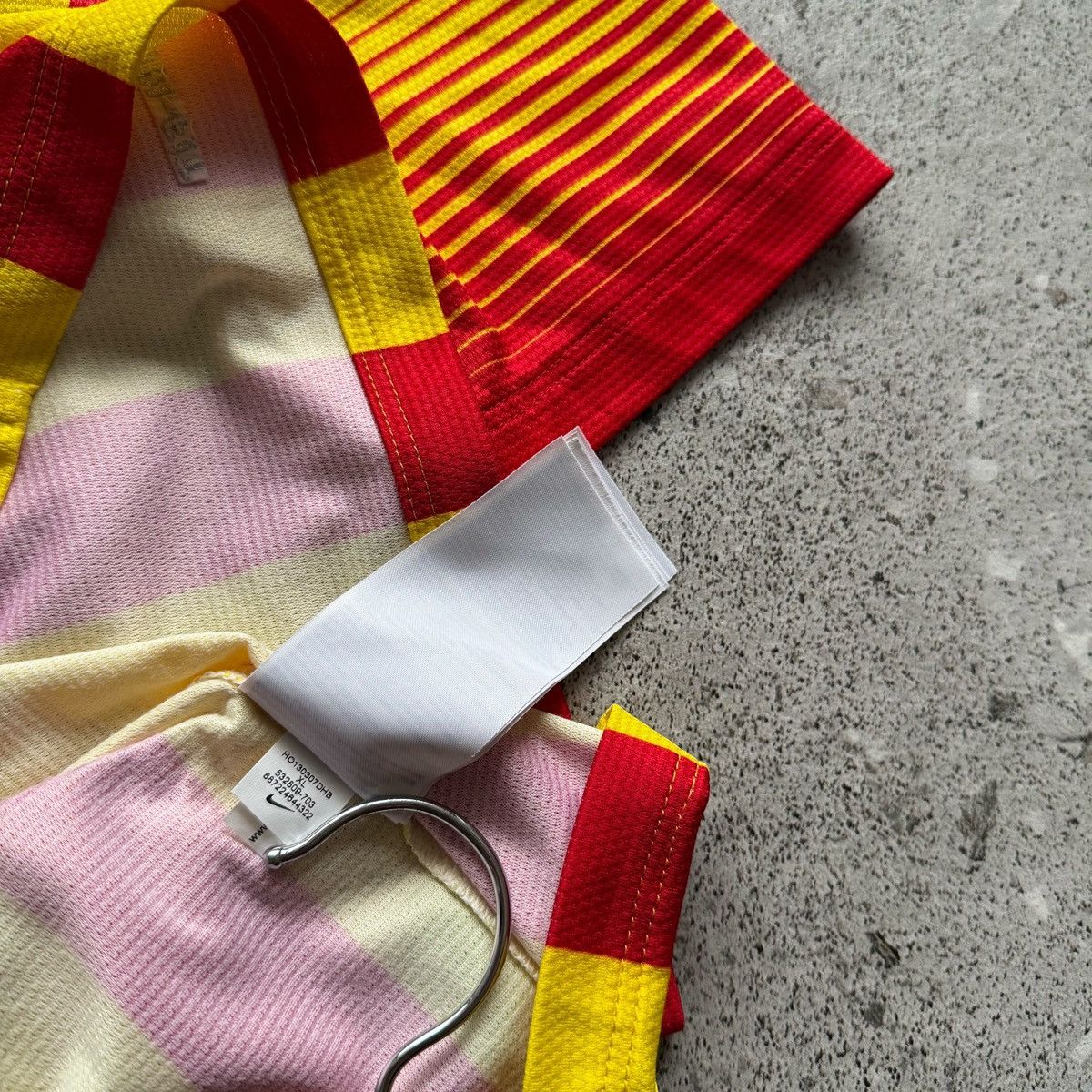 Nike Nike x FC Barcelona Mens Soccer Jersey Yellow Red Striped Size US XS / EU 42 / 0 - 6 Thumbnail
