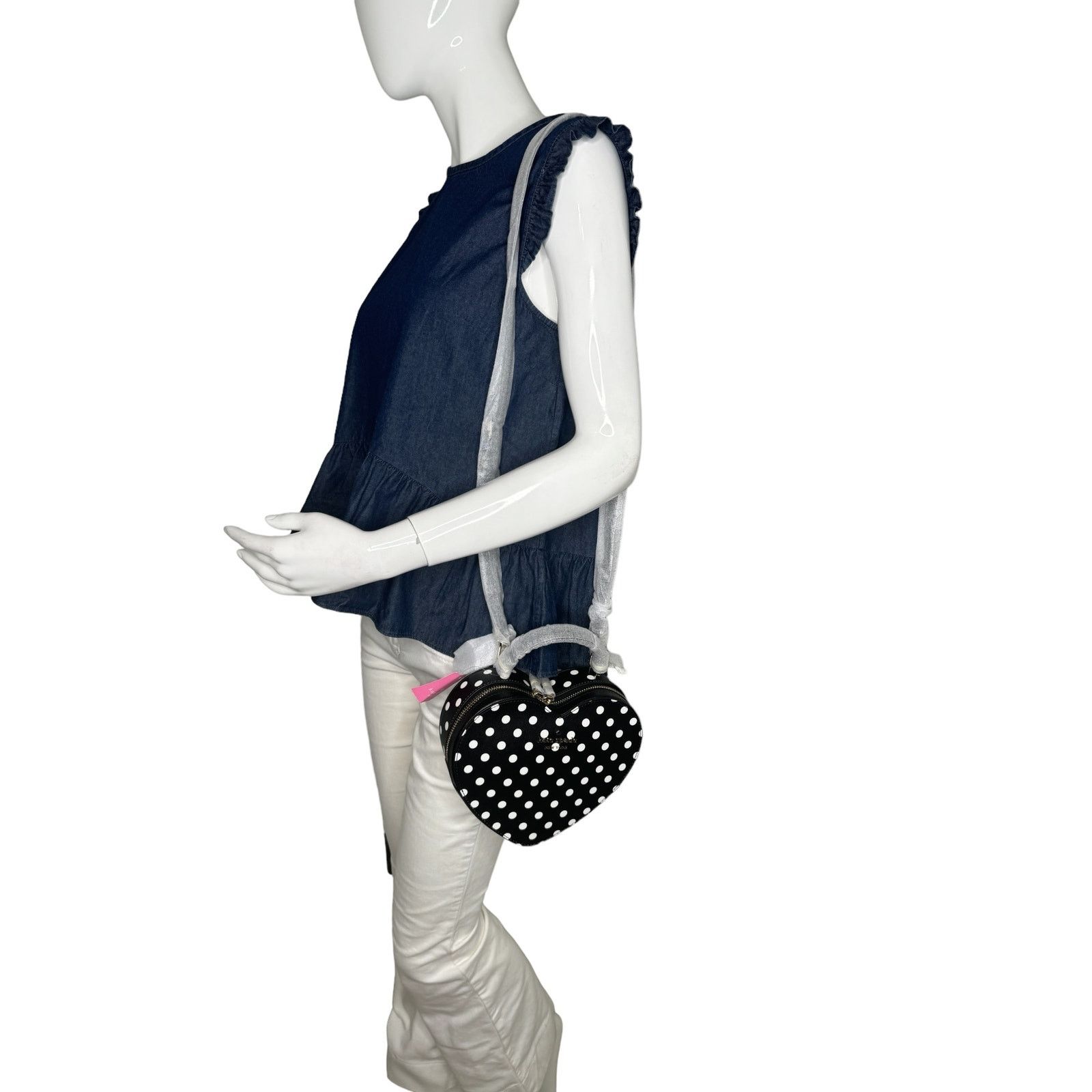 Kate Spade Kate Spade Love Shack Heart Purse Crossbody Bag Black Size ONE SIZE - 3 Thumbnail