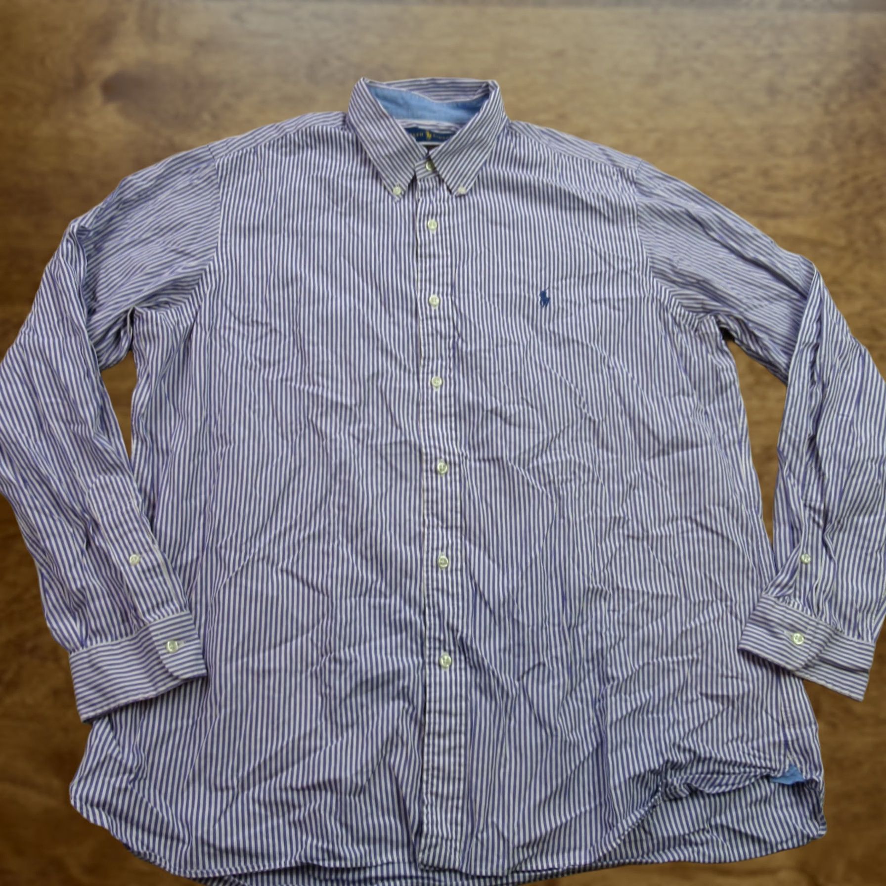 Ralph Lauren Ralph Lauren Shirt Mens XL Long Sleeve Button Front Purple Stripes Lightweight Size US XL / EU 56 / 4 - 1 Thumbnail