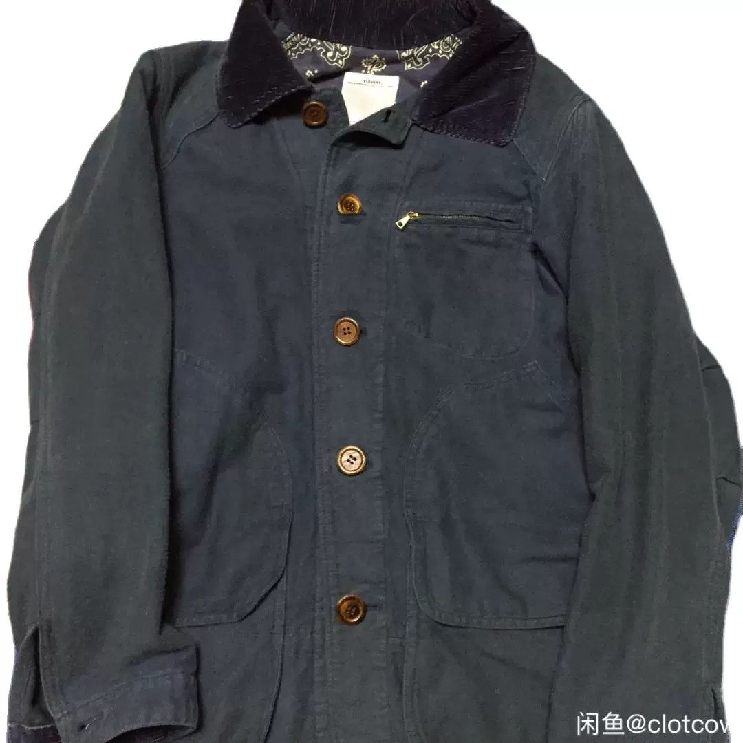 Visvim visvim blue hunting jacket with wood buttons Size US M / EU 48-50 / 2 - 1 Thumbnail