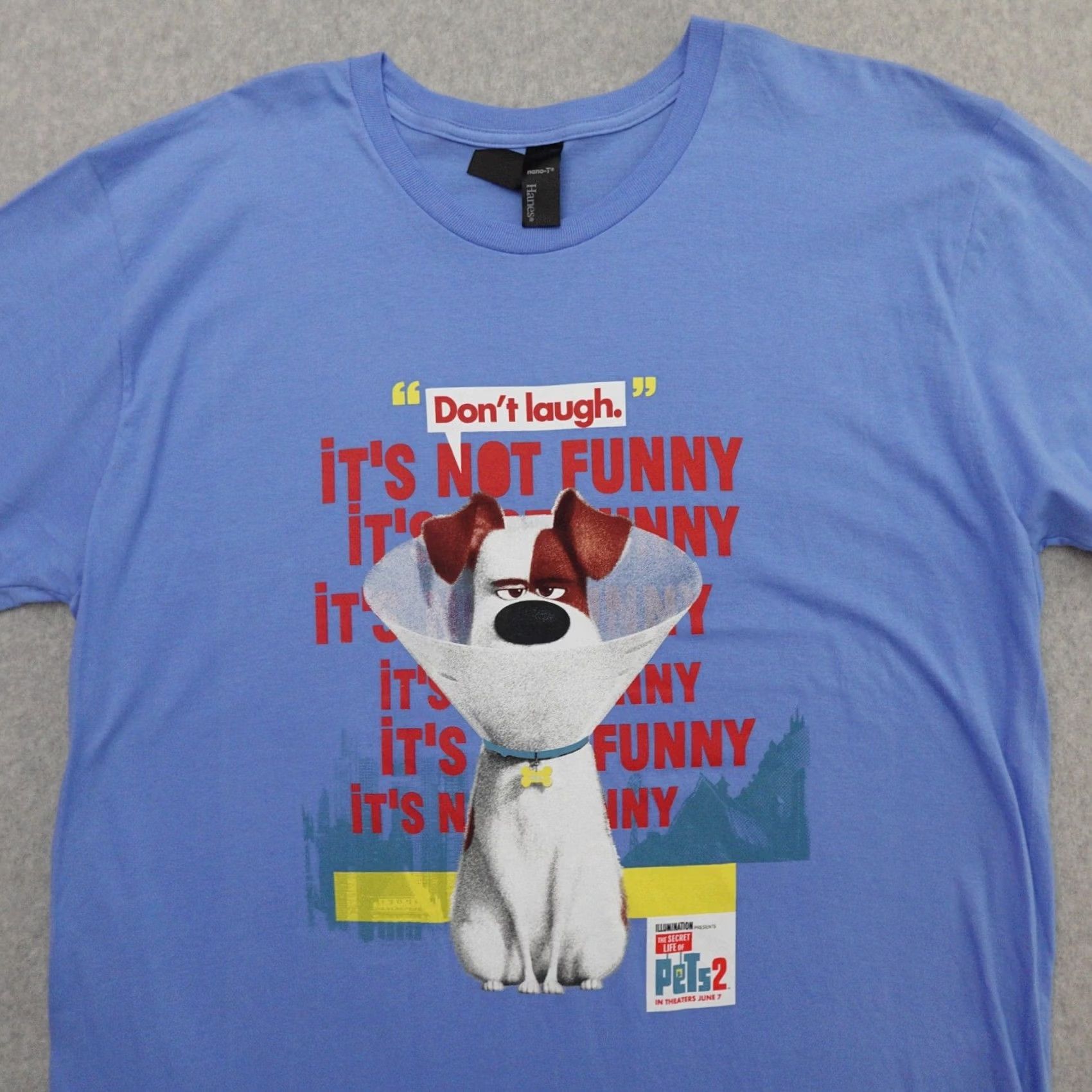 Hanes Secret Life Of Pets 2 TShirt Adult XL Blue Movie Promo It's Funny Size US XL / EU 56 / 4 - 7 Thumbnail