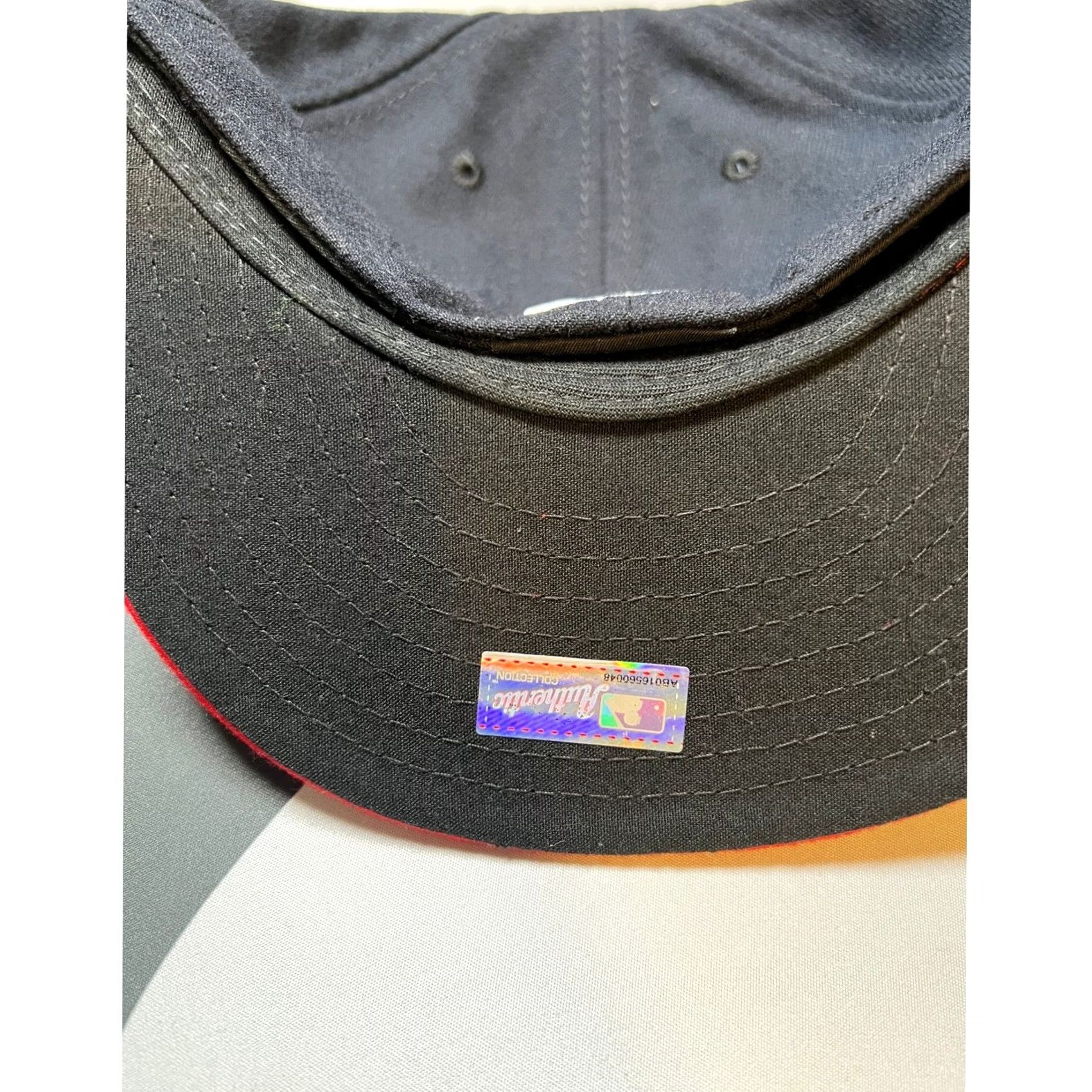New Era New Era 59FIFTY Hat Mens 7 Navy Red Minnesota Twins MLB Authentic Fitted Cap Size ONE SIZE - 5 Thumbnail