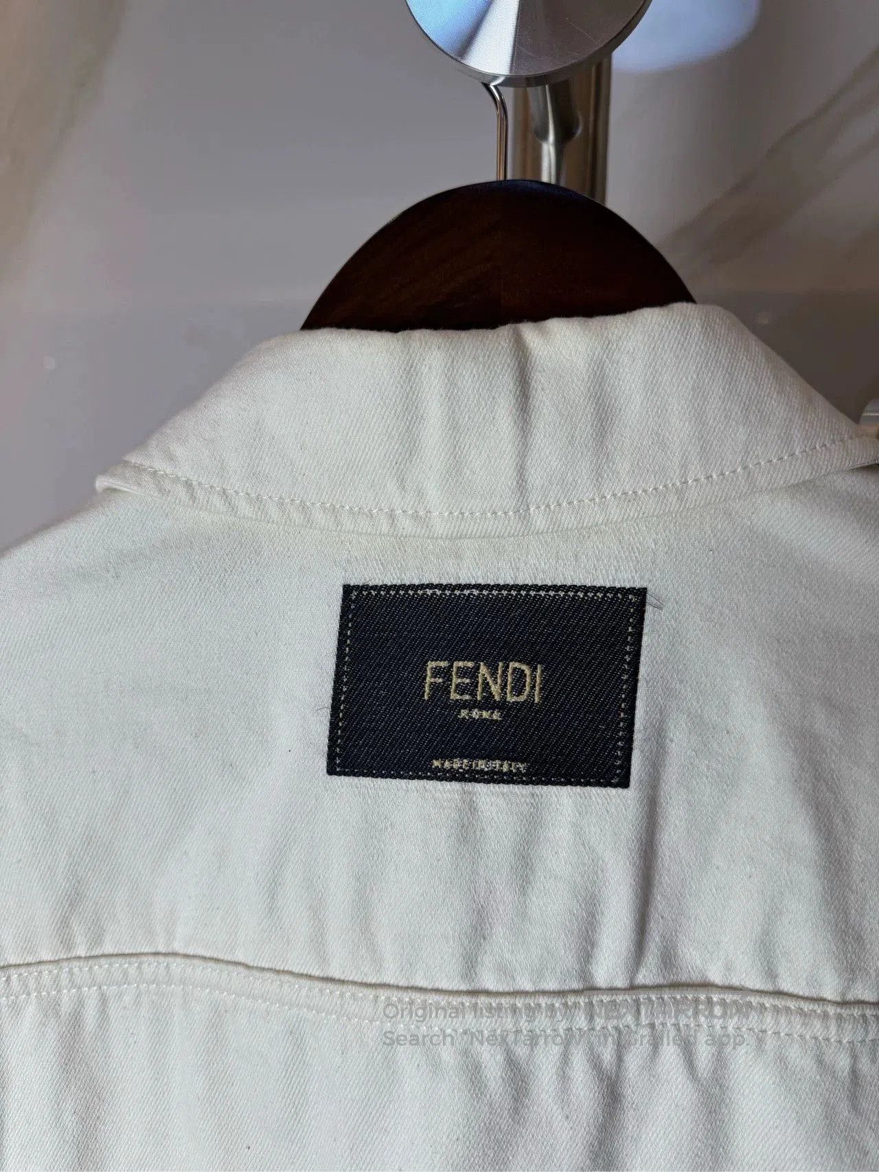 Fendi Fendi White Chest Embroidery Denim Jacket. Size US M / EU 48-50 / 2 - 3 Thumbnail