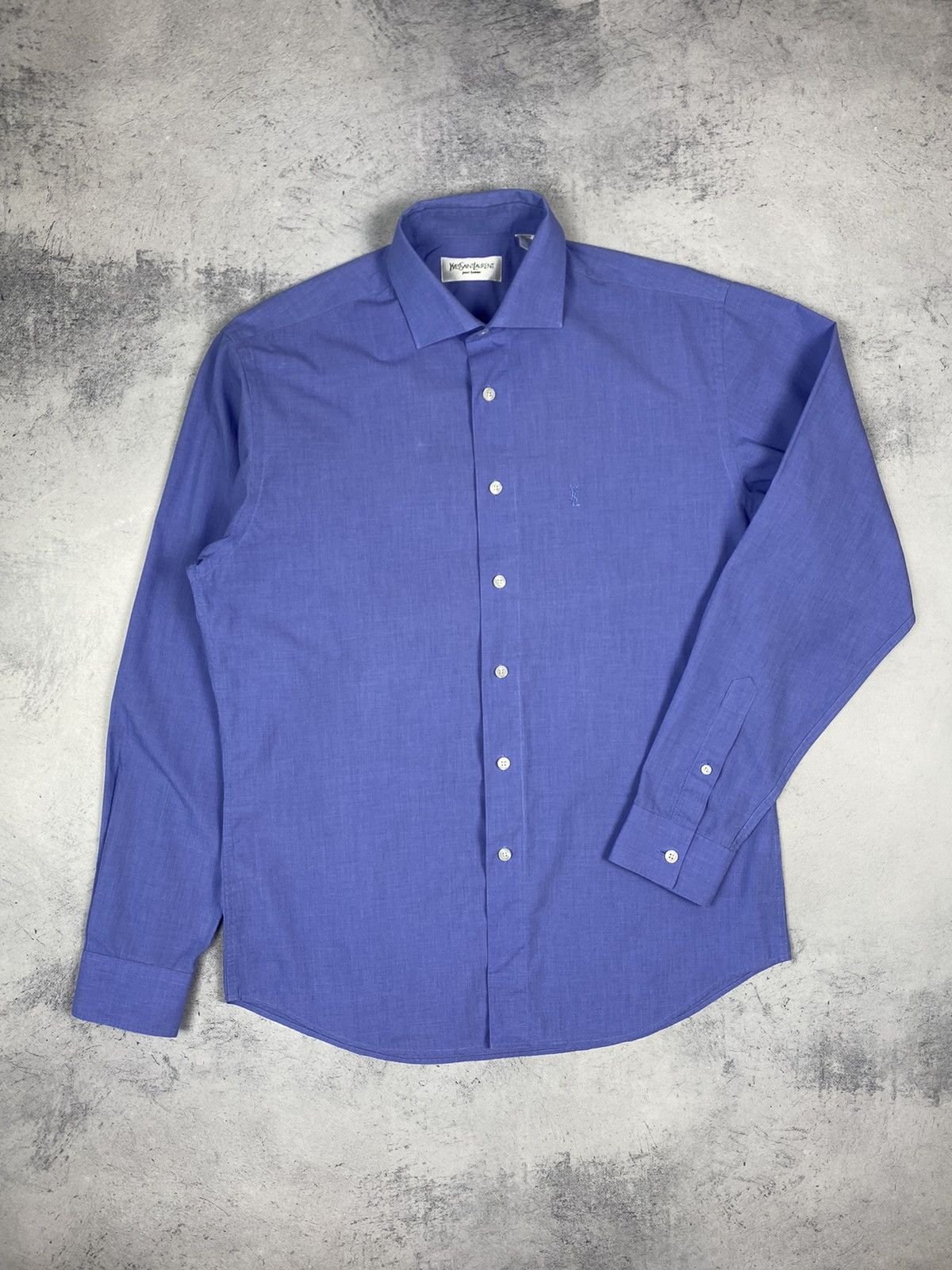 Yves Saint Laurent Yves Saint Laurent Luxury Button Up Long Sleeve Shirt Size US L / EU 52-54 / 3 - 2 Thumbnail