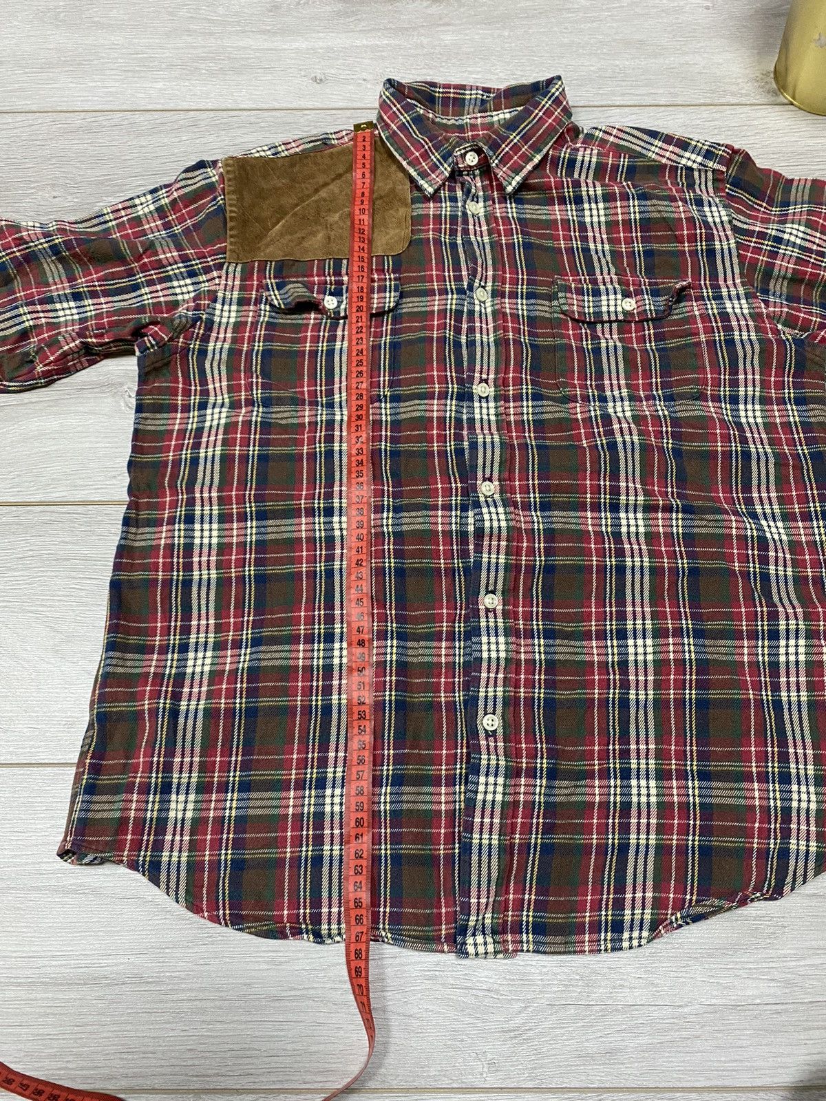 Polo Ralph Lauren POLO Ralph Lauren vintage check leather shirt buttons Size US M / EU 48-50 / 2 - 10 Thumbnail