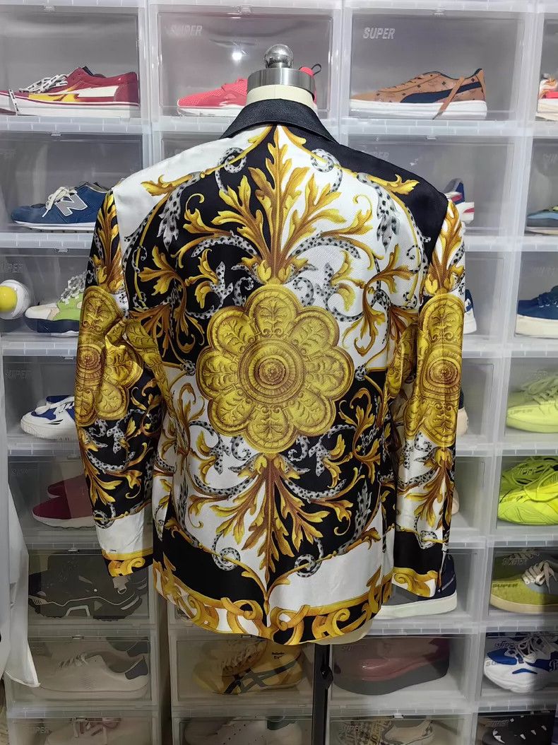 Versace Versace Baroque print wide men's suit Size US L / EU 52-54 / 3 - 5 Thumbnail
