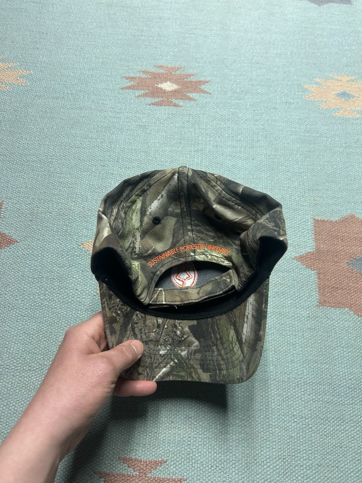 Vintage Vtg strapbac hat camo sustainable forestry initiative nature Size ONE SIZE - 4 Thumbnail