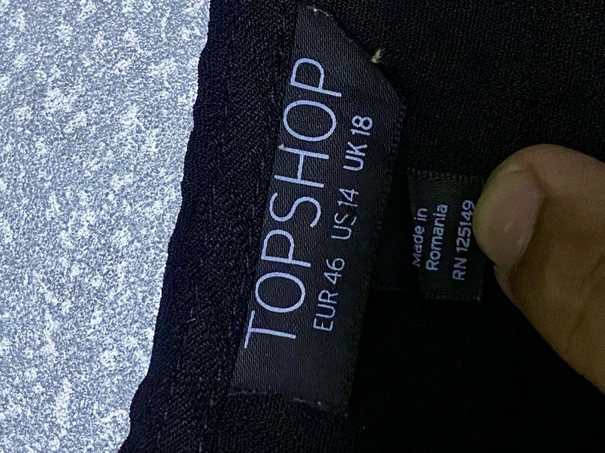 Topshop Topshop Black Cami Tank Button Front Sleeveless Top US14 Size L / US 10 / IT 46 - 8 Thumbnail