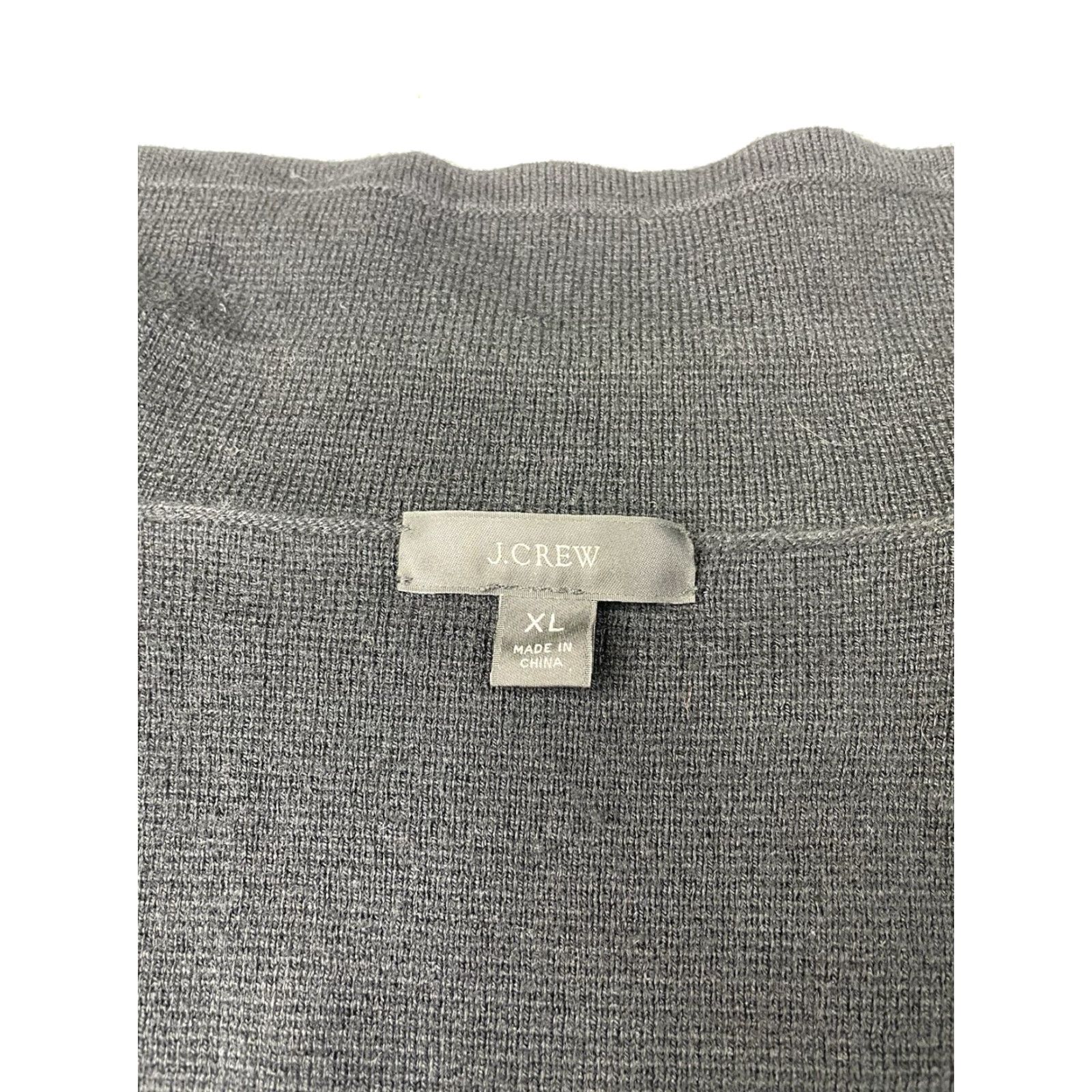 J.Crew J.CREW Cardigan Sweater Women XL Black Merino Wool Pockets Knit Tight-Collar Classic Modern Chic Size XL / US 12-14 / IT 48-50 - 3 Thumbnail