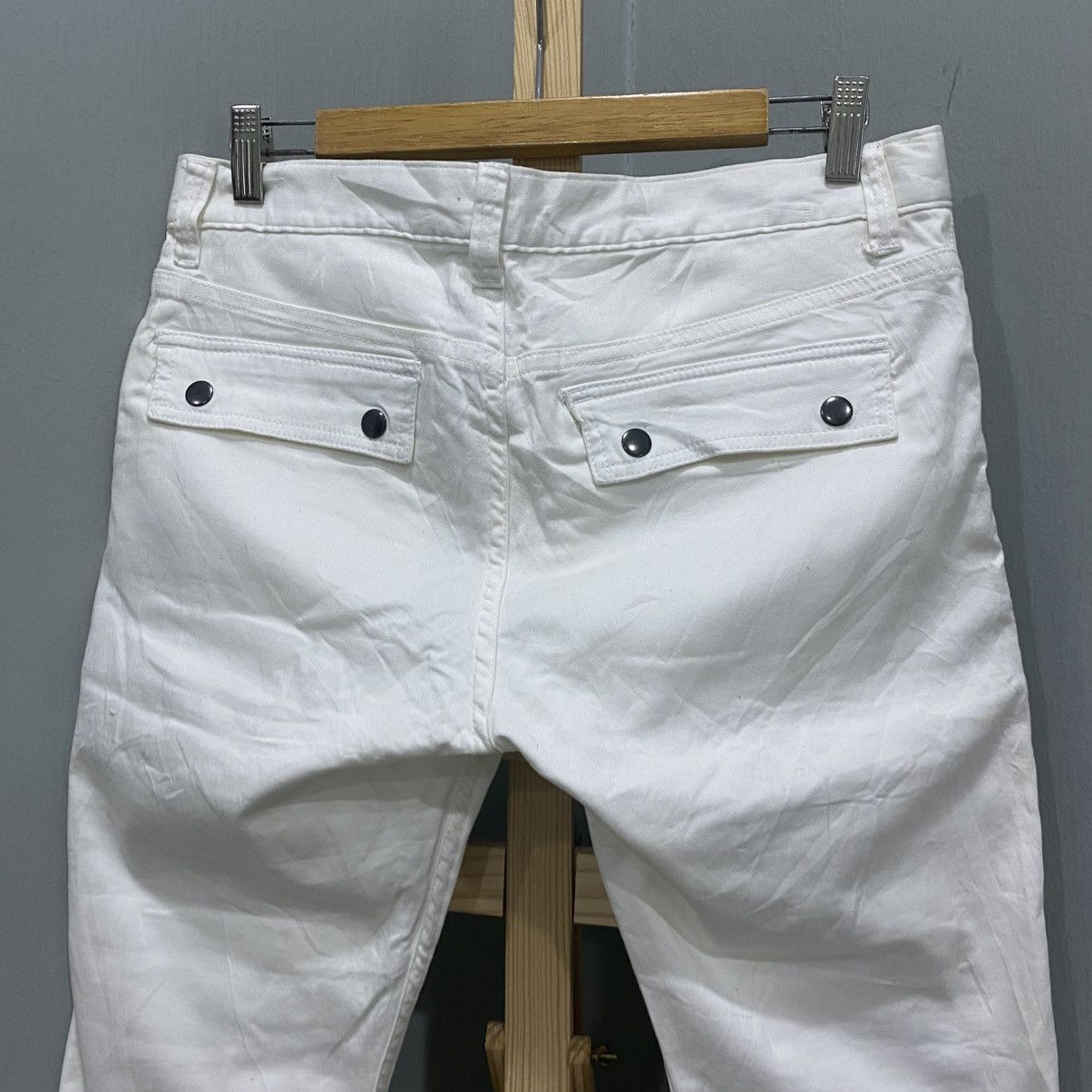 If Six Was Nine Archive White Multi-Zipper Bondage Cargo Pants Y2K Cyber Size US 30 / EU 46 - 11 Thumbnail