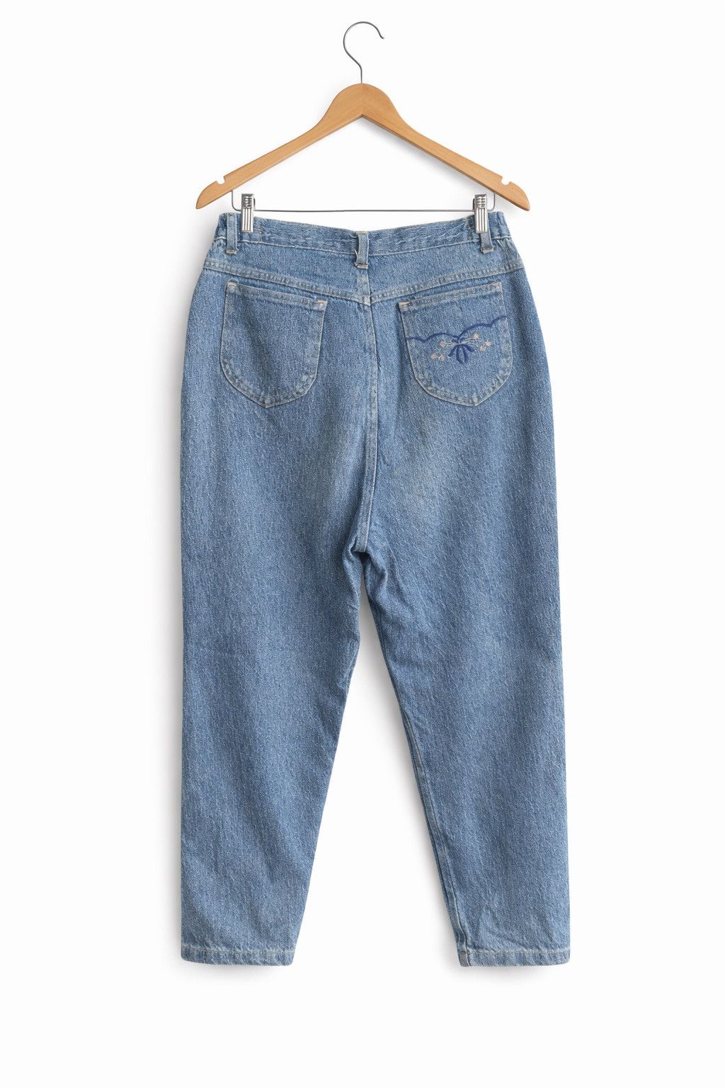 Vintage Vintage Women’s Embroider Pocket Jeans High Waist Light Wash Size 28" / US 6 / IT 42 - 2 Thumbnail