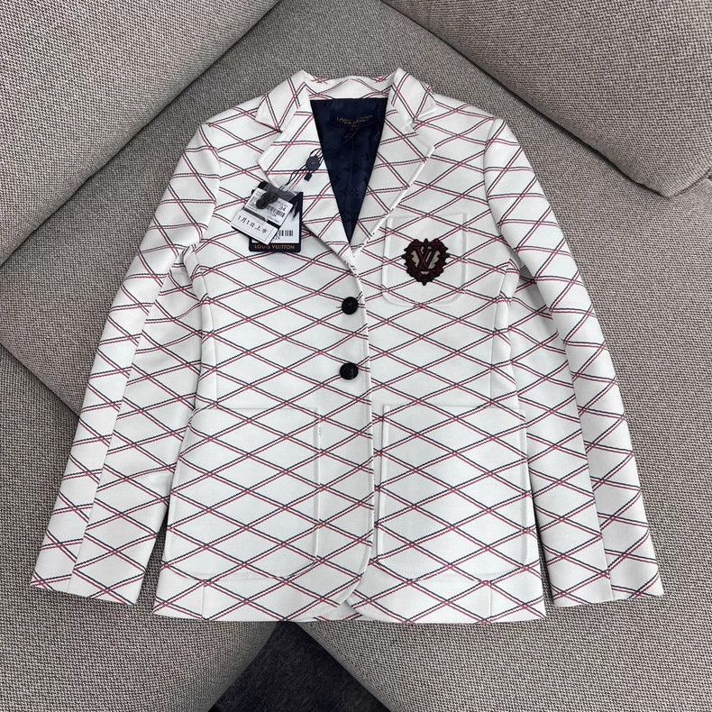 Other Louis Vuitton Diamond Print Single Breasted Badge Jacket Size XXS / US 00 / IT 34 - 1 Thumbnail