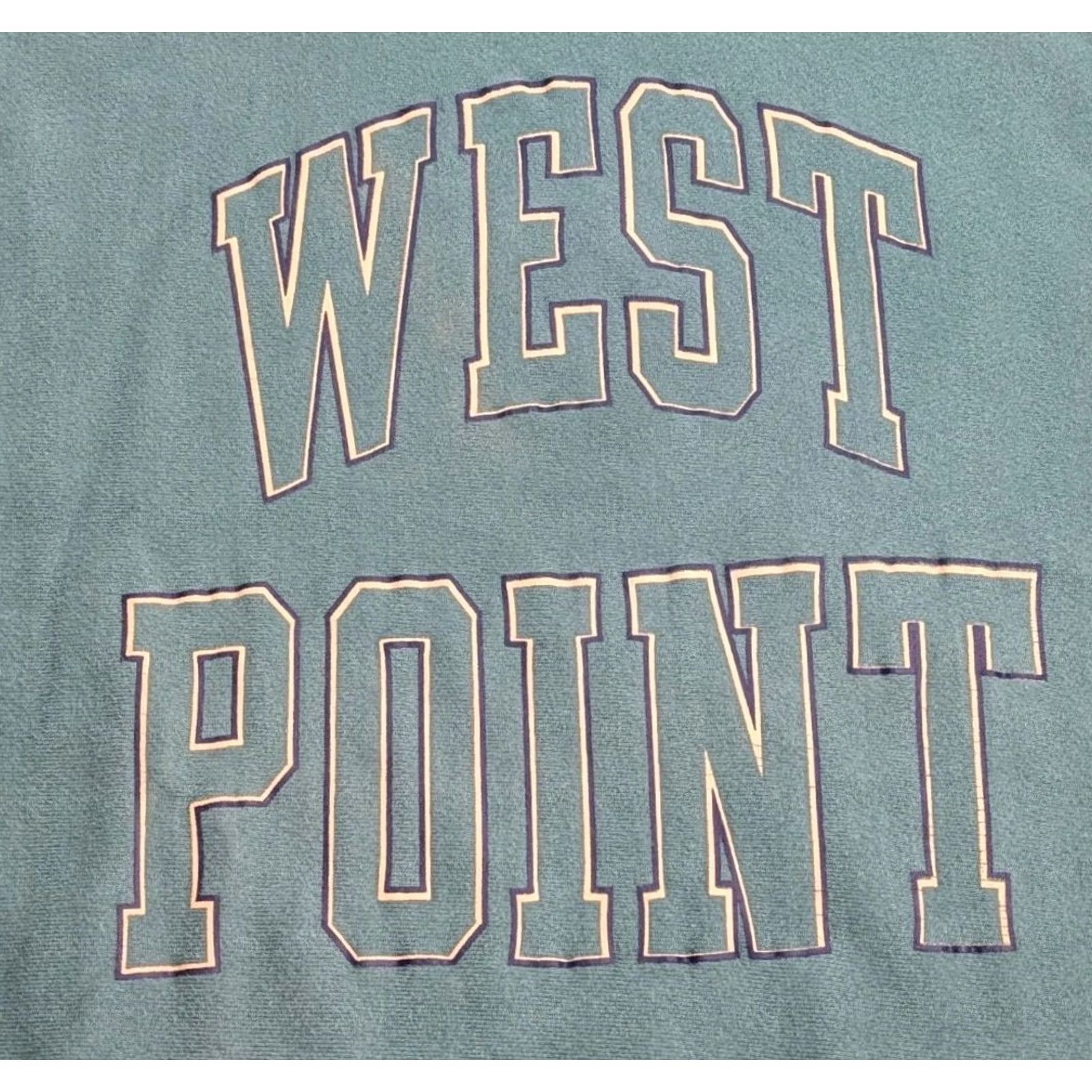 Champion VINTAGE West Point Champion Reverse Weave Sweatshirt 2XL Teal Made In USA Army 80s 90s Mens Size US XXL / EU 58 / 5 - 2 Thumbnail