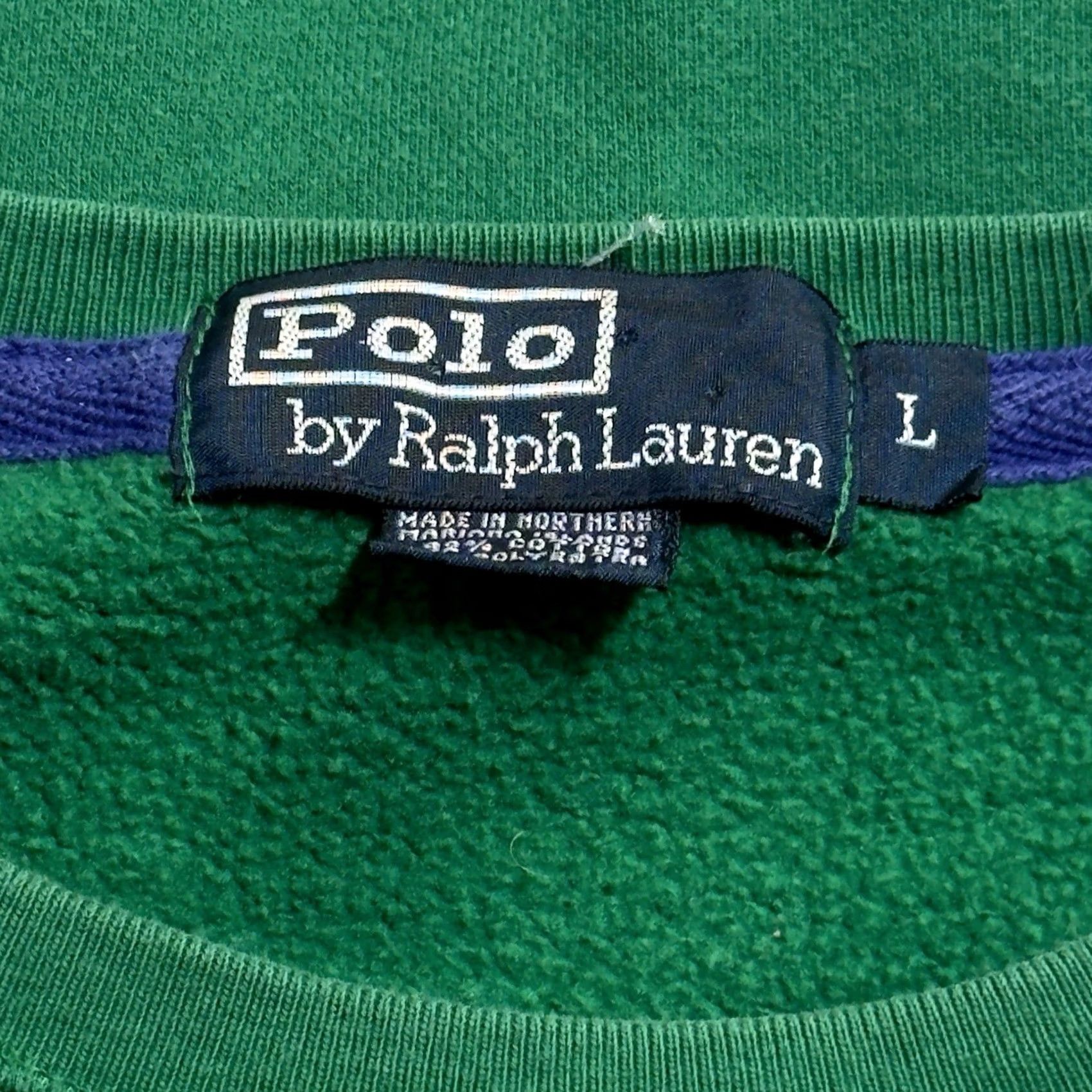 Polo Ralph Lauren VINTAGE Polo Ralph Lauren Crewneck Sweatshirt Size L Forest Green Pony Mens Pullover Knit Crew Neck Long Sleeve Embroidered Logo All Seasons Retro 90s Size US L / EU 52-54 / 3 - 3 Thumbnail