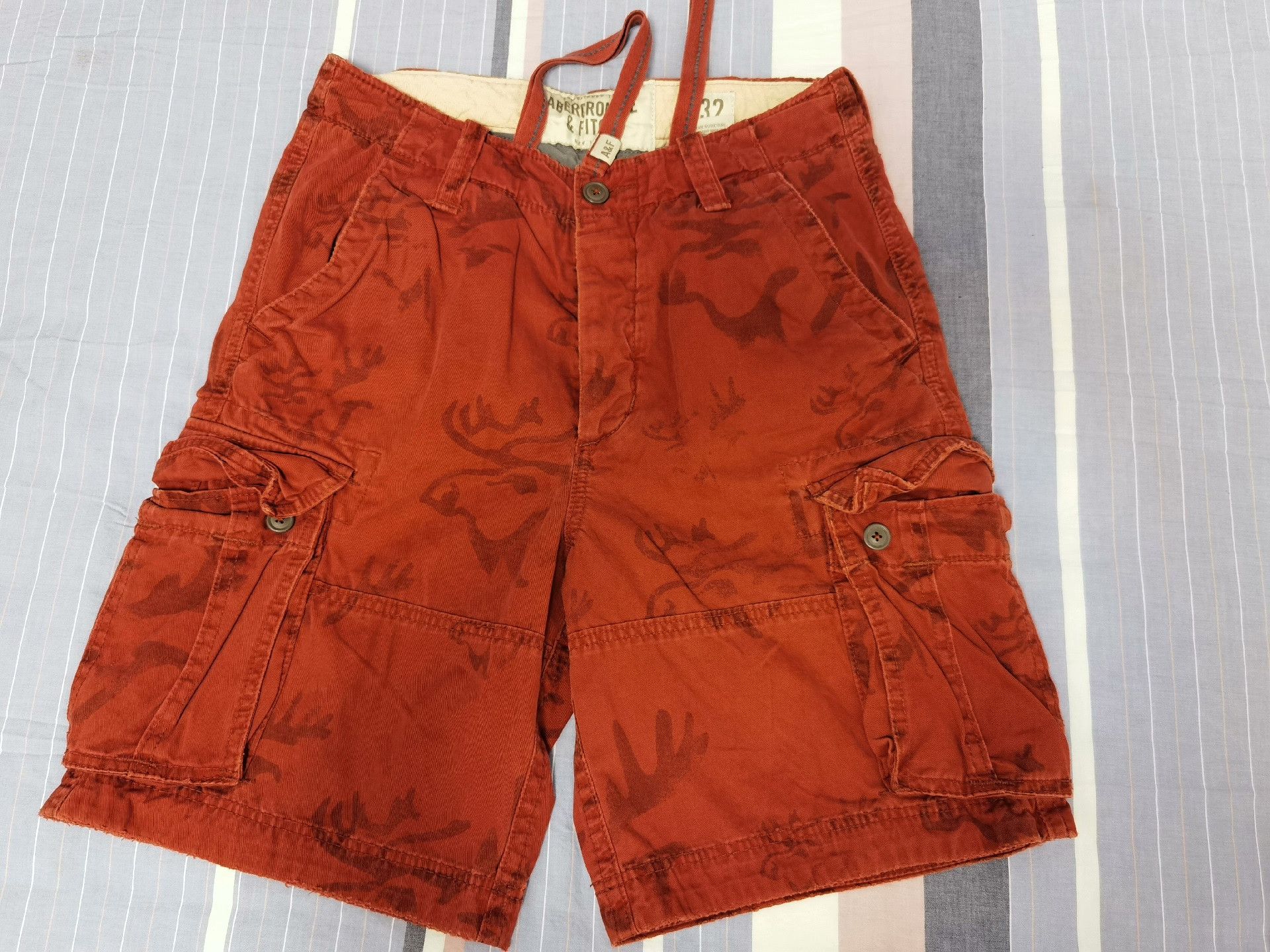 Abercrombie & Fitch AF 07 Vintage Distressed Work Shorts Size US 32 / EU 48 - 1 Thumbnail