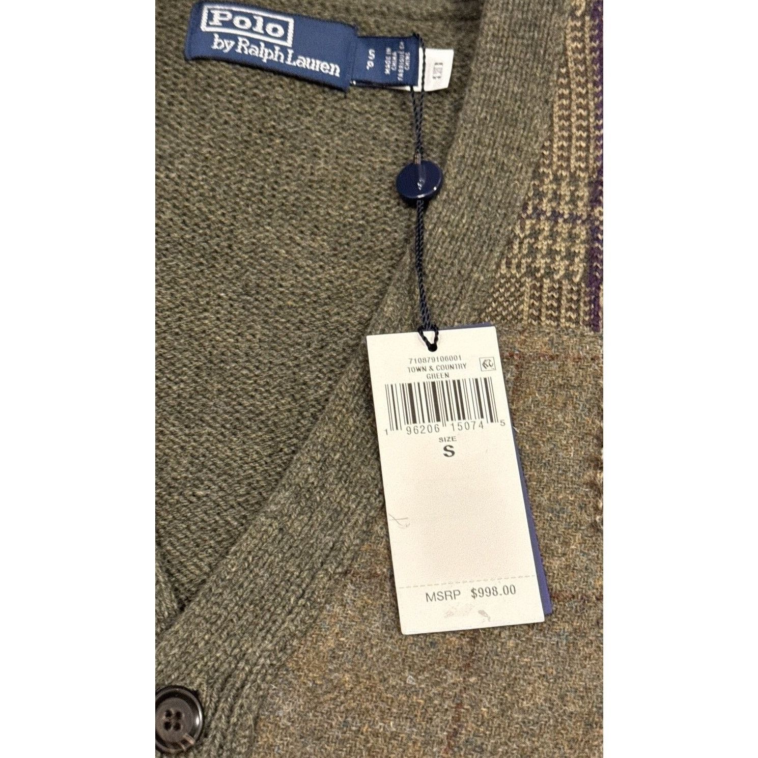 Polo Ralph Lauren Polo Ralph Lauren Patchwork V-Neck Cardigan Size Small Size US S / EU 44-46 / 1 - 3 Thumbnail