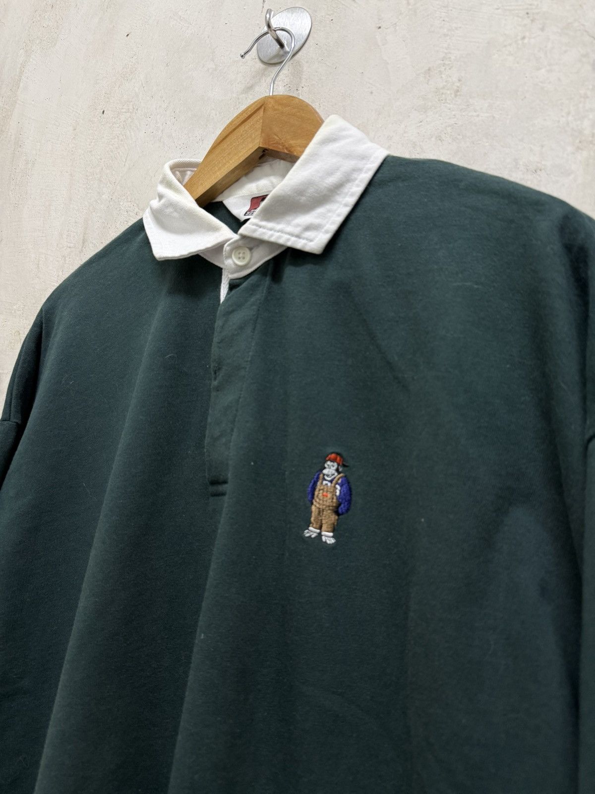 Ben Davis Ben Davis Small Logo Embroidered Long Sleeve Collar Tee Size US XL / EU 56 / 4 - 5 Thumbnail