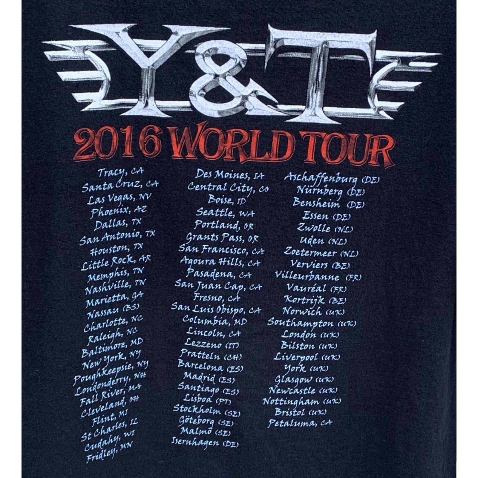 Vintage Y&T Black Tiger 2016 World Tour t shirt XL Men's Rock Band Concert Tee Short Sleeve Crew Neck Black Jersey Solid Graphic Print XS? Size US XL / EU 56 / 4 - 7 Thumbnail