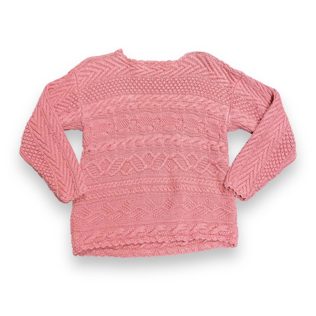 Designer Chunky Heavy Knit Pink Sweater Size L / US 10 / IT 46 - 1 Thumbnail