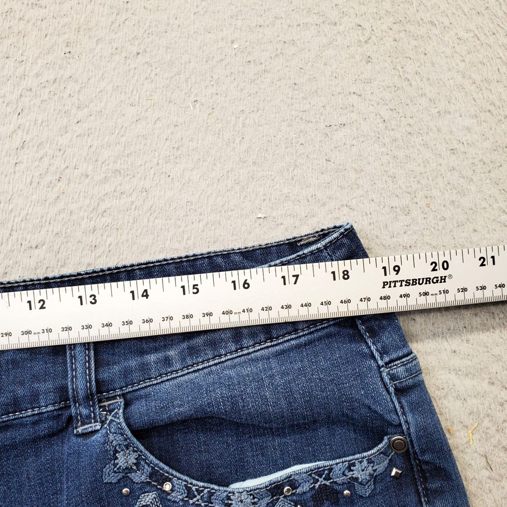 Vintage Christopher & Banks Cropped Jeans Women 16P Blue Denim Pockets Stretch Jeans Cropped 25in Inseam Womens Size 38" / US 16 / IT 52 - 5 Thumbnail