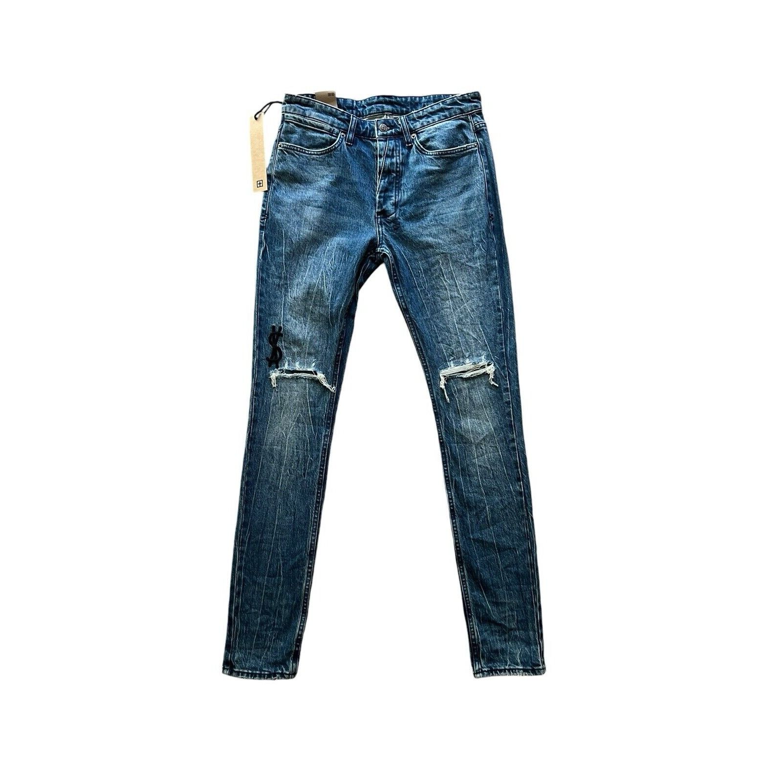 Ksubi Jeans Mens Van Winkle Bluuu Skinny Leg Blue Size 31/32