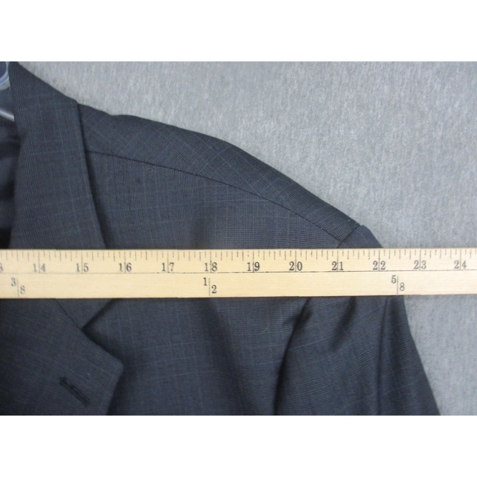 Ralph Lauren Lauren Ralph Lauren Sport Coat Blazer Mens 50L Gray Wool Cashmere Check Two-Button Notch Lapel Long Jacket/Coat Size 50R - 7 Thumbnail