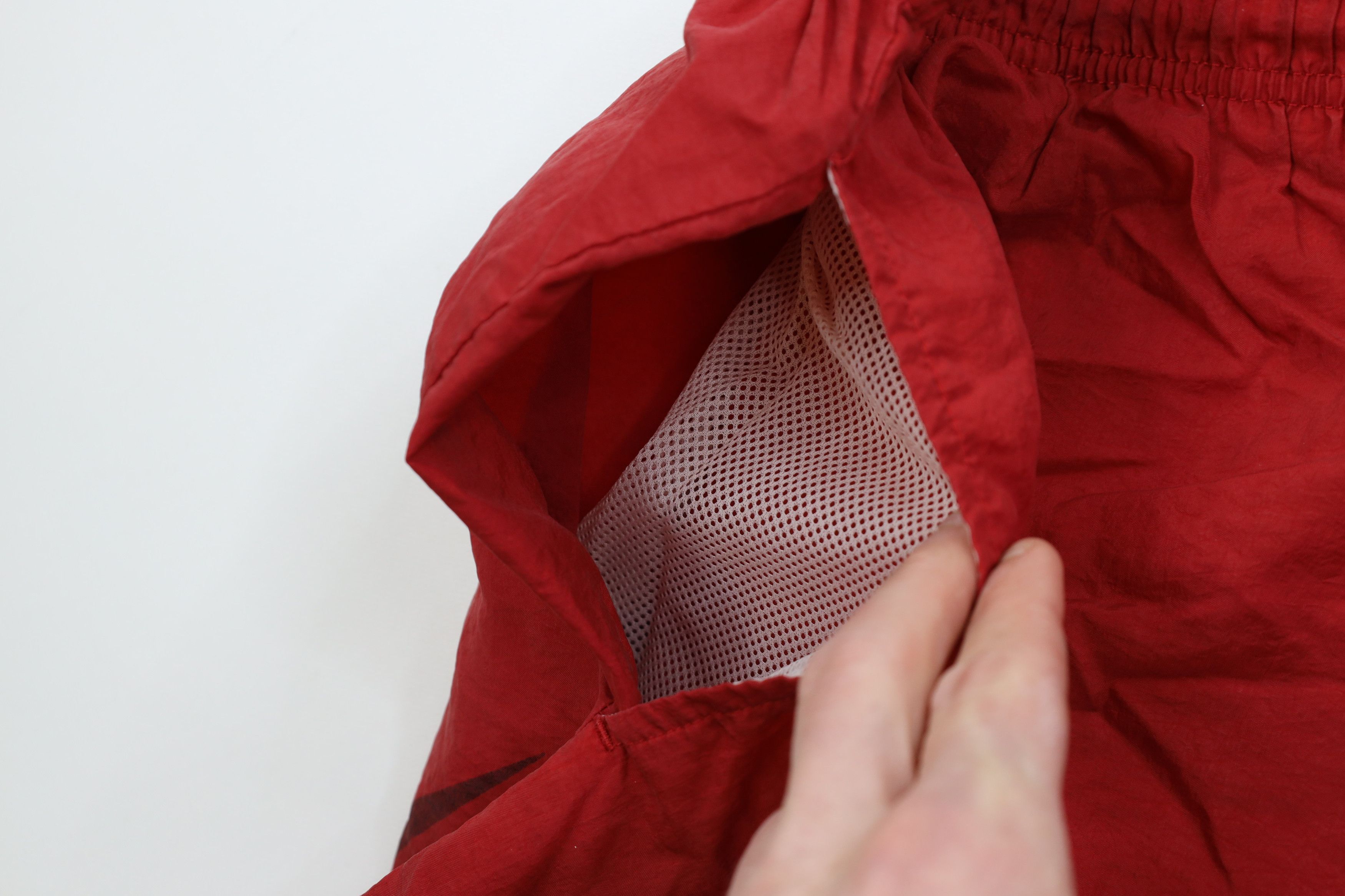 Nike Vintage 90s Nike Scott Big Swoosh Lined Shorts Baggies Red Size US 34 / EU 50 - 6 Thumbnail