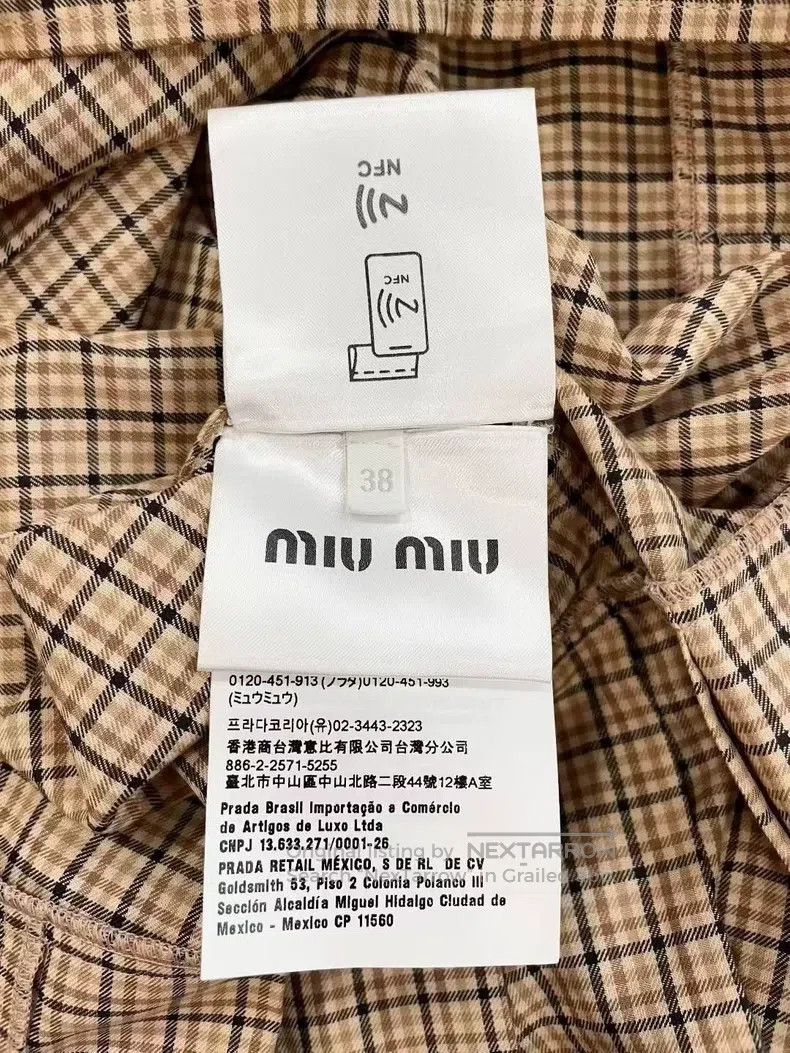 Miu Miu Miu Miu 38 Classic plaid short-sleeved shirt Size M / US 6-8 / IT 42-44 - 7 Thumbnail