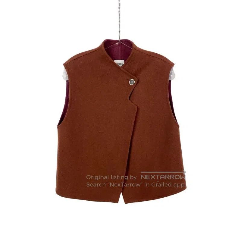 Hermes Hermes Brown Red Cashmere Vest Size XS / US 0-2 / IT 36-38 - 1 Thumbnail