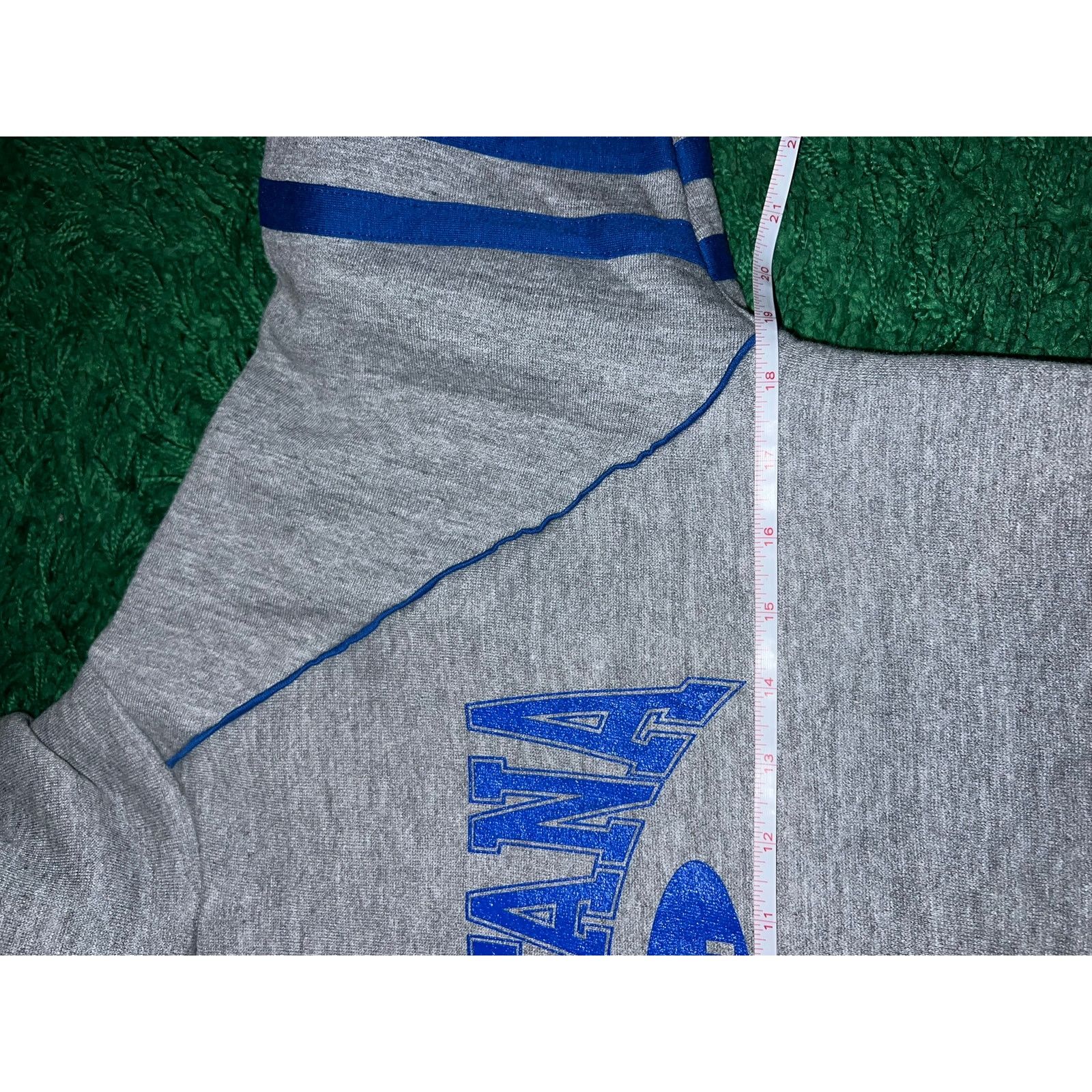 Russell Athletic Vintage Montana Hoodie Striped Gray Jerzees Russell VTG 90s Size US M / EU 48-50 / 2 - 9 Thumbnail