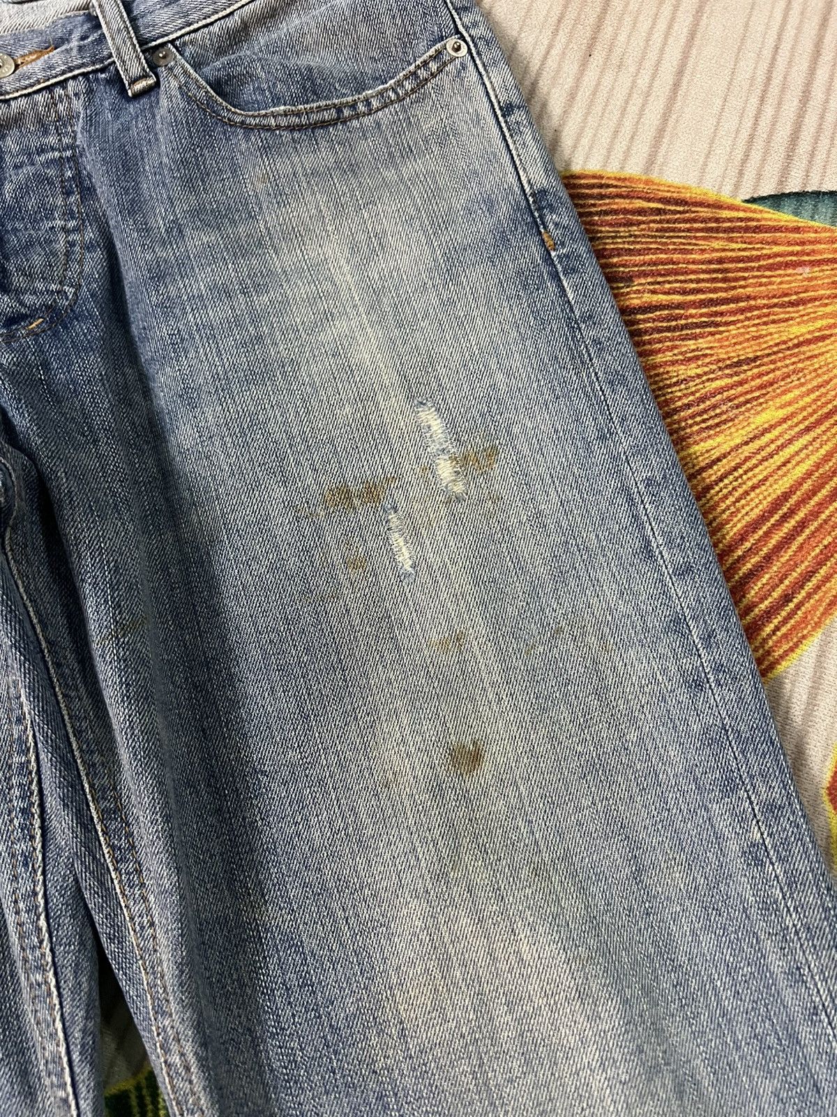 Burberry 💥Flare💥Burberry Black Label Distressed Faded Jean Size US 33 - 7 Thumbnail