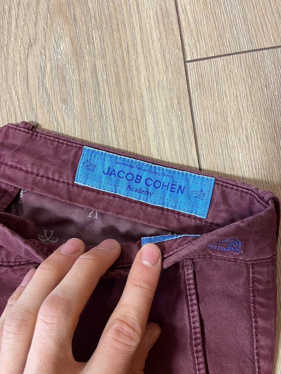 Jacob Cohen Jacob Cohen Light Washed Burgundy Bobby Model Pants Size US 35 - 20 Thumbnail