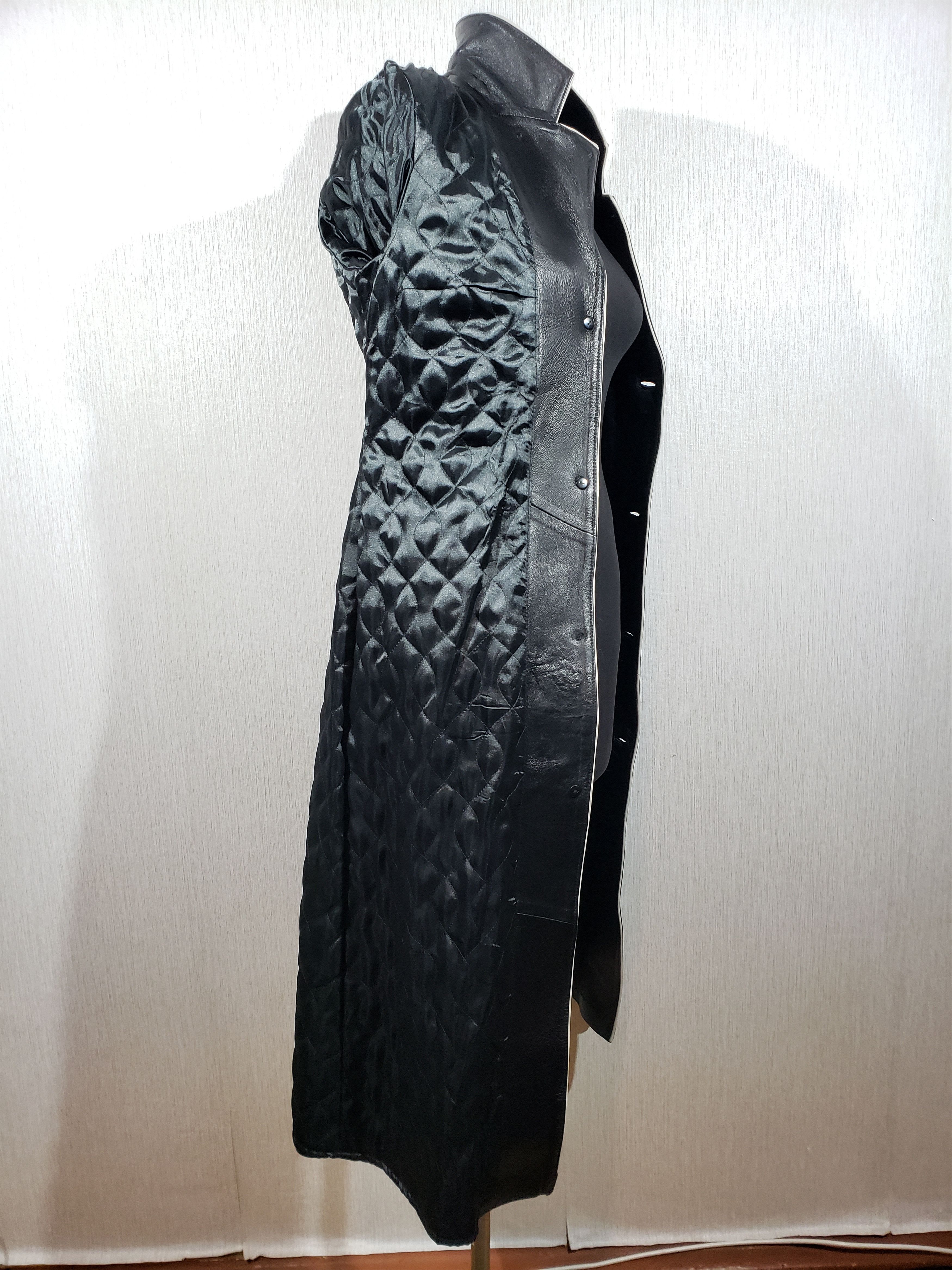 Uniqlo Elegant women's black leather jacket. Size S / US 4 / IT 40 - 9 Thumbnail