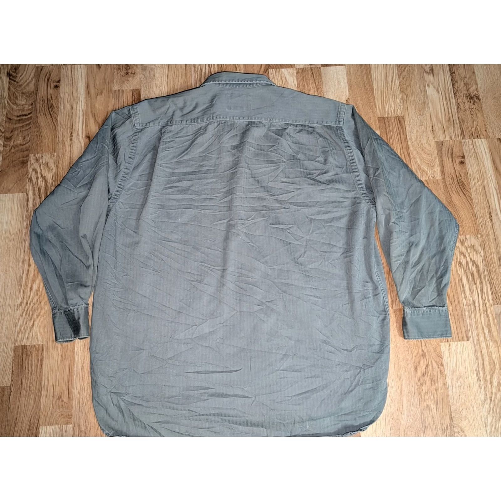 Abercrombie & Fitch VINTAGE Abercrombie & Fitch Shirt Men’s Size LG Button Up Casual Workwear 80s Gray Cotton Polyester Heavyweight Size US L / EU 52-54 / 3 - 7 Thumbnail