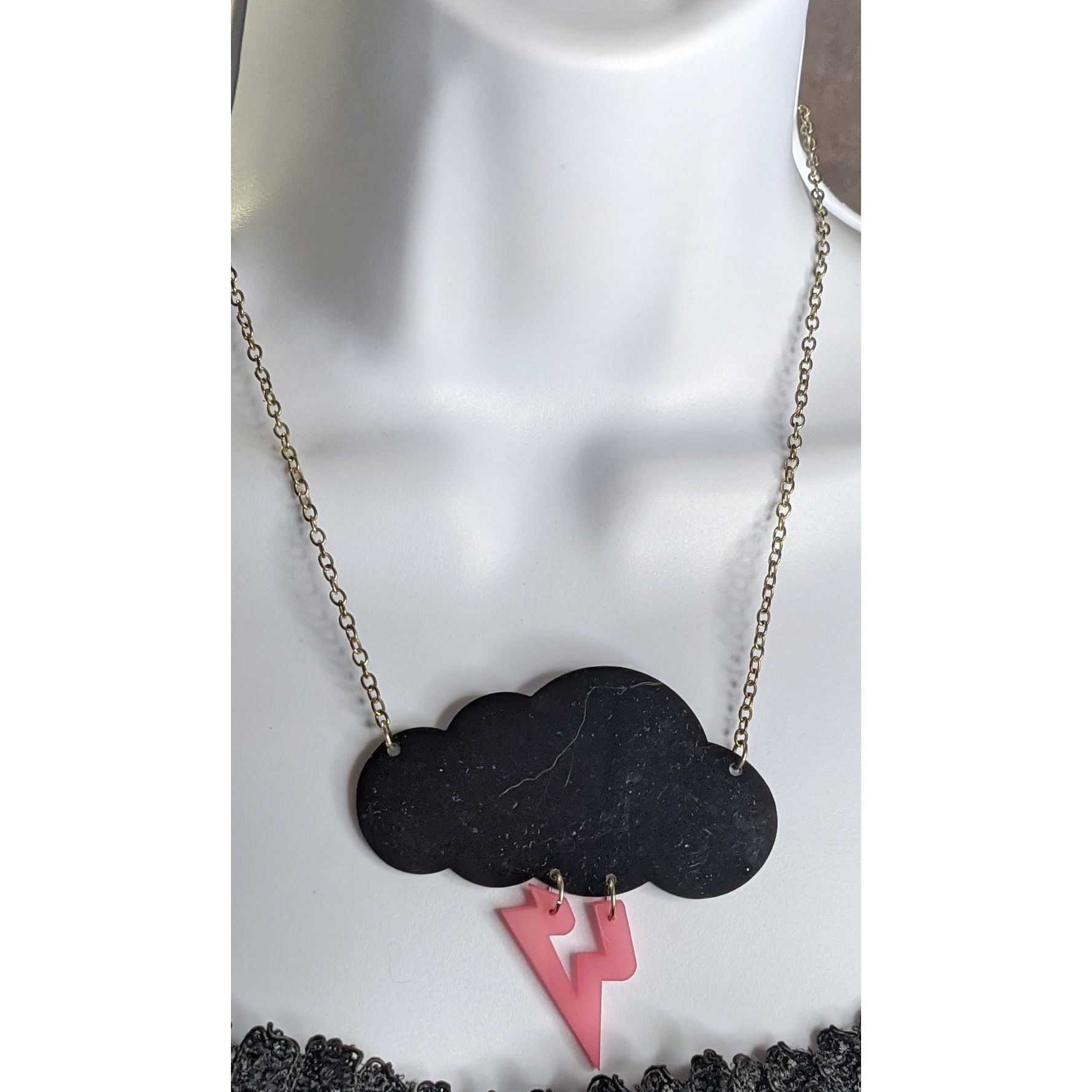 Other Claire's Cloud & Lightning Pendant Necklace Size ONE SIZE - 3 Thumbnail
