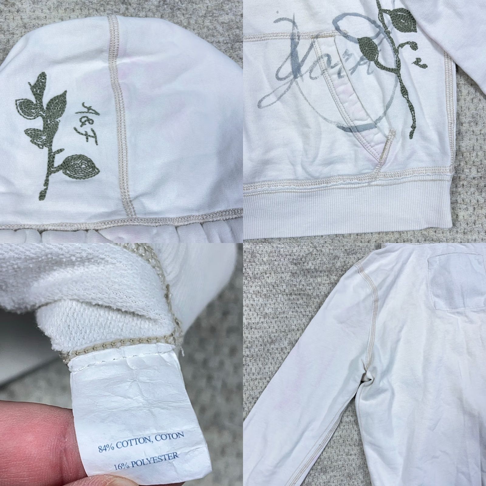 Abercrombie & Fitch Vintage Abercrombie & Fitch Hoodie Women M White Logo Pullover Fashion Sweatshirt Grunge Size M / US 6-8 / IT 42-44 - 8 Thumbnail