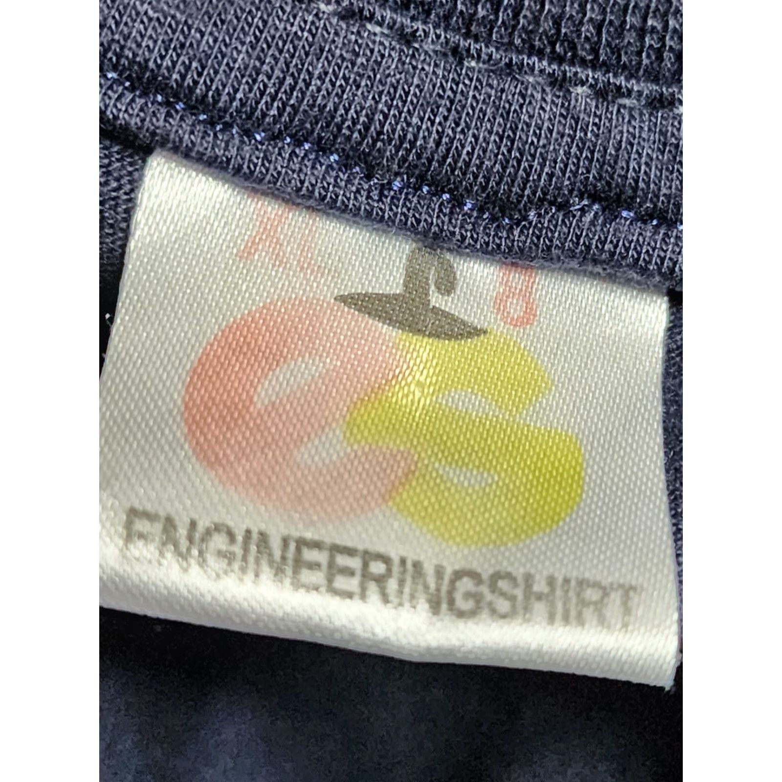 Vintage VINTAGE Engineering Shirt T-Shirt Blue Embroidered Hieroglyphics Short Sleeve XL Men Size US XL / EU 56 / 4 - 5 Thumbnail