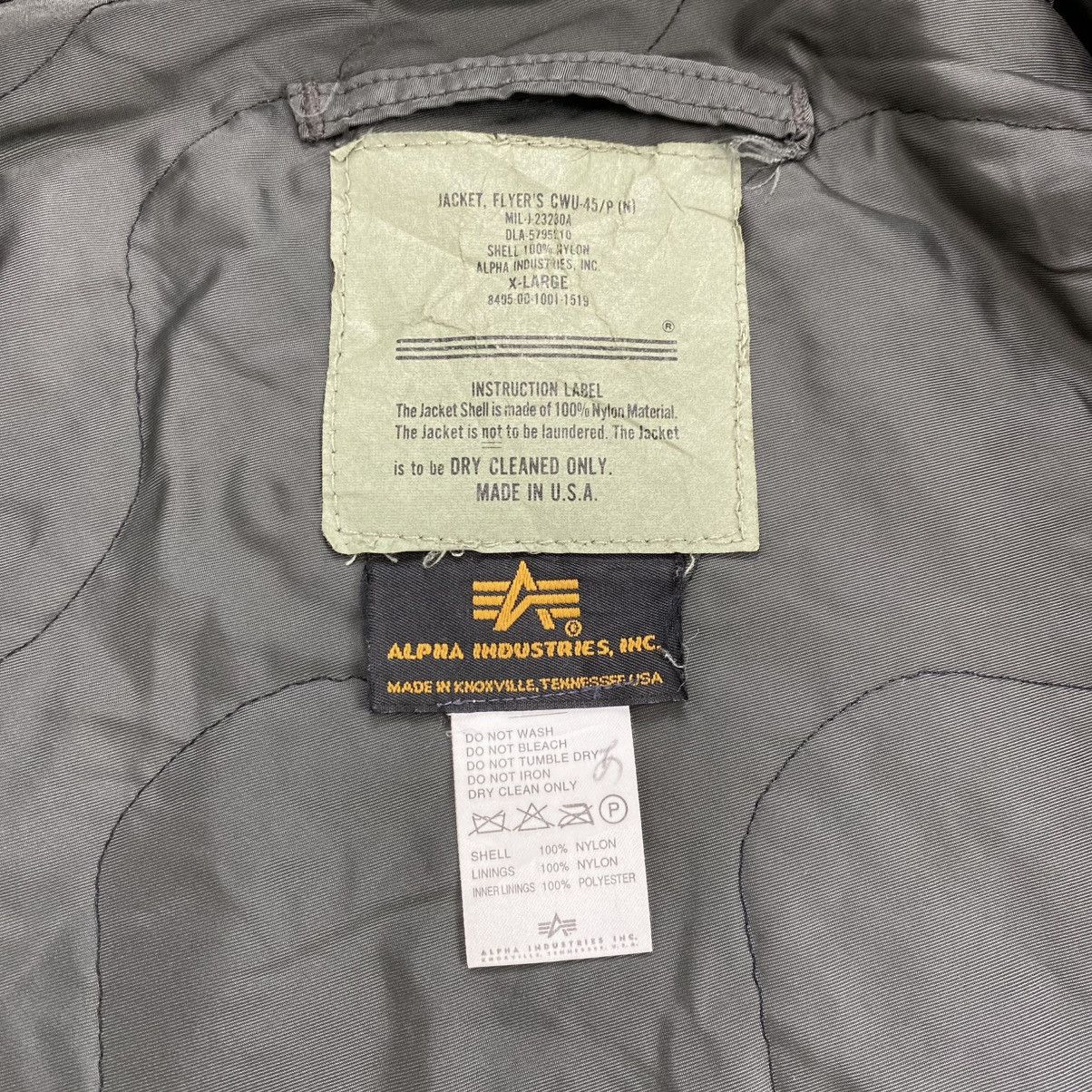 Alpha Industries 🇺🇸Vintage Alpha Industries CWU 45/P Army Flight Bomber Jacket Size US XL / EU 56 / 4 - 7 Thumbnail