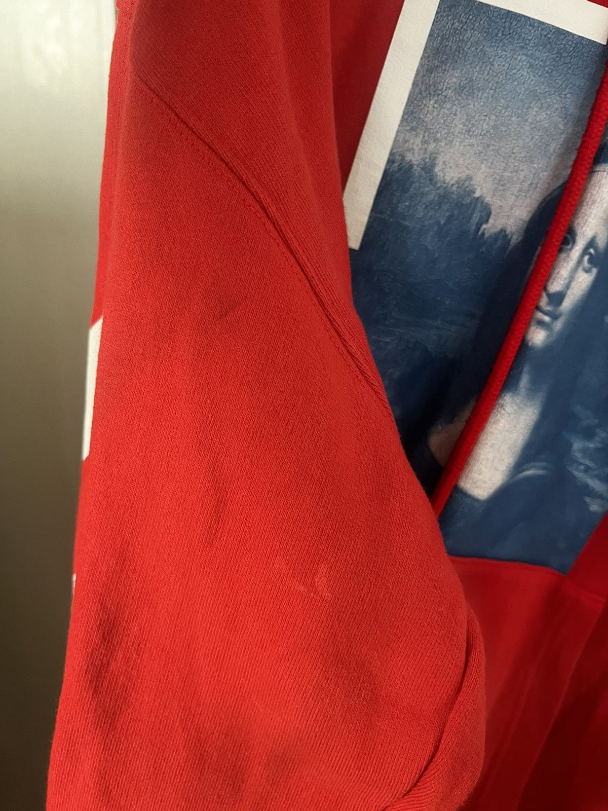 Off-White Off-White Mona Lisa White Diagonal Sleeve Hoodie Size S / US 4 / IT 40 - 9 Thumbnail