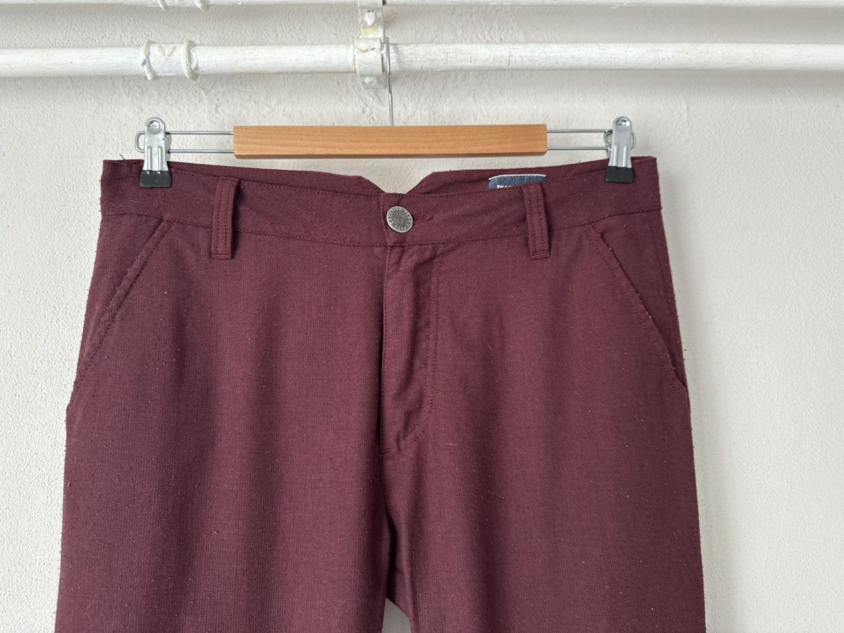 Jean Paul Gaultier Burgundy Wool Blend Pants with Zippers Size US 32 / EU 48 - 3 Thumbnail