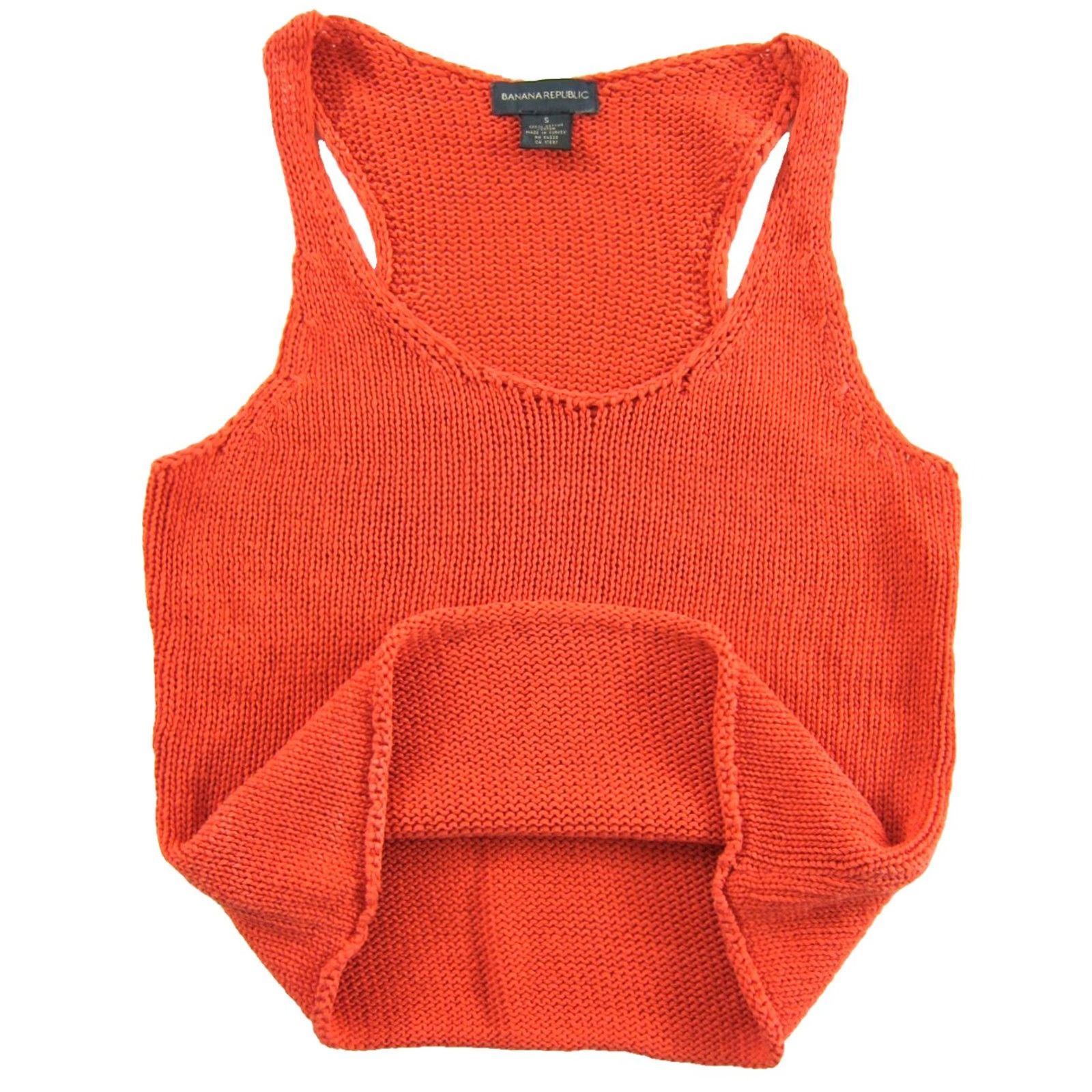 Banana Republic Banana Republic Tank Top Women Size S Knit 100% Cotton Orange Size S / US 4 / IT 40 - 4 Thumbnail