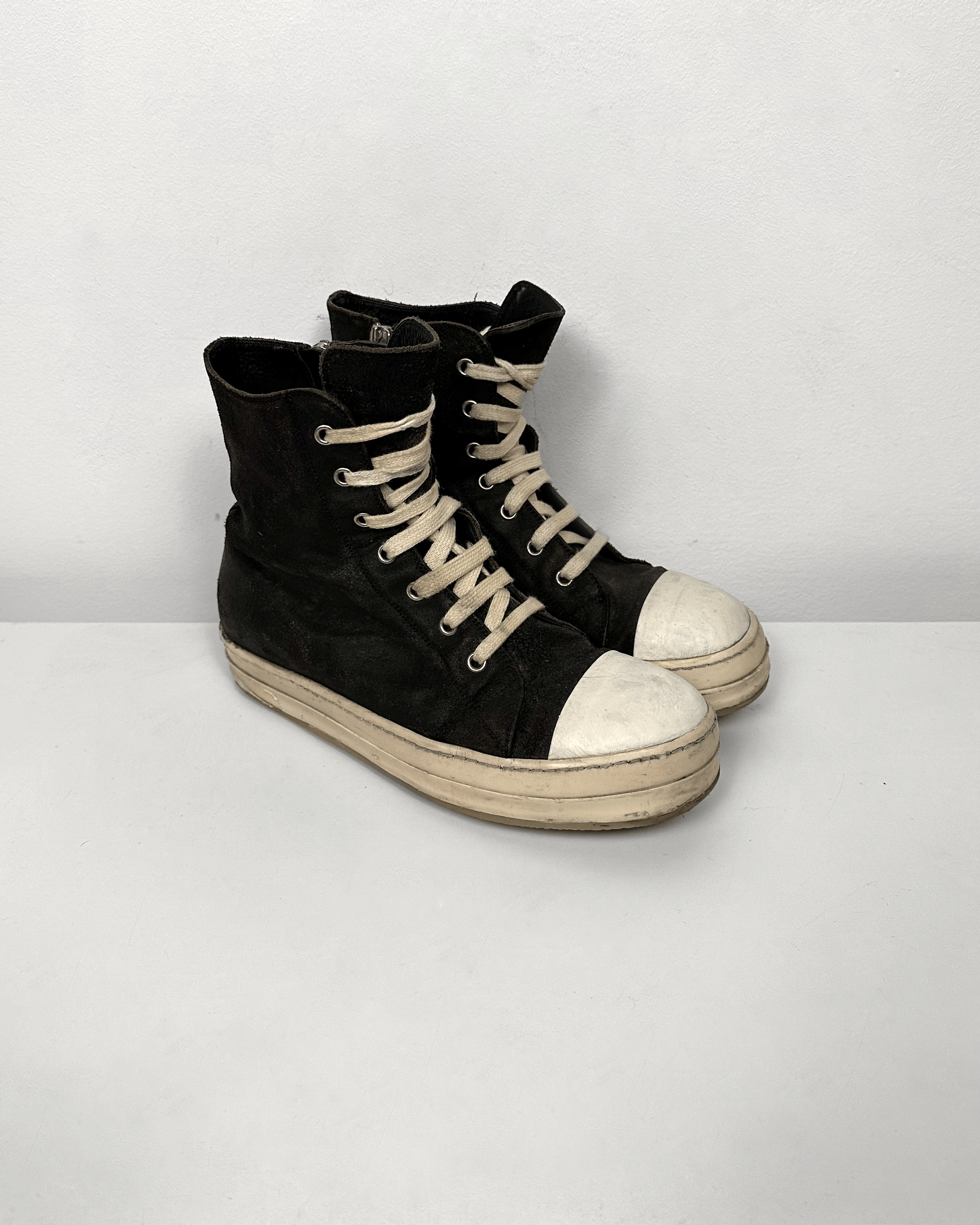 Rick Owens Rick Owens Reverse Leather High Ramones Size US 8 / EU 41 - 1 Thumbnail