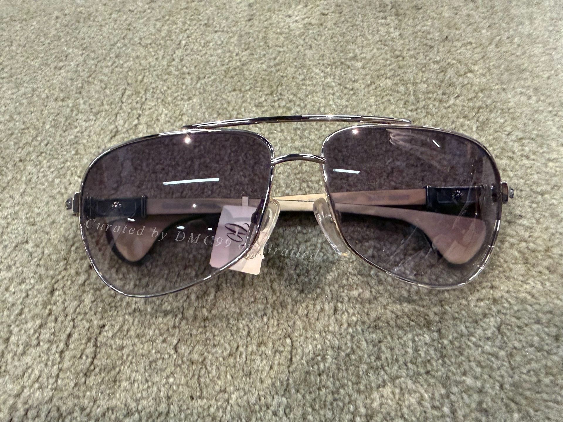Chrome Hearts Chrome Hearts Cross Wood Frame Aviator Sunglasses Size ONE SIZE - 1 Thumbnail