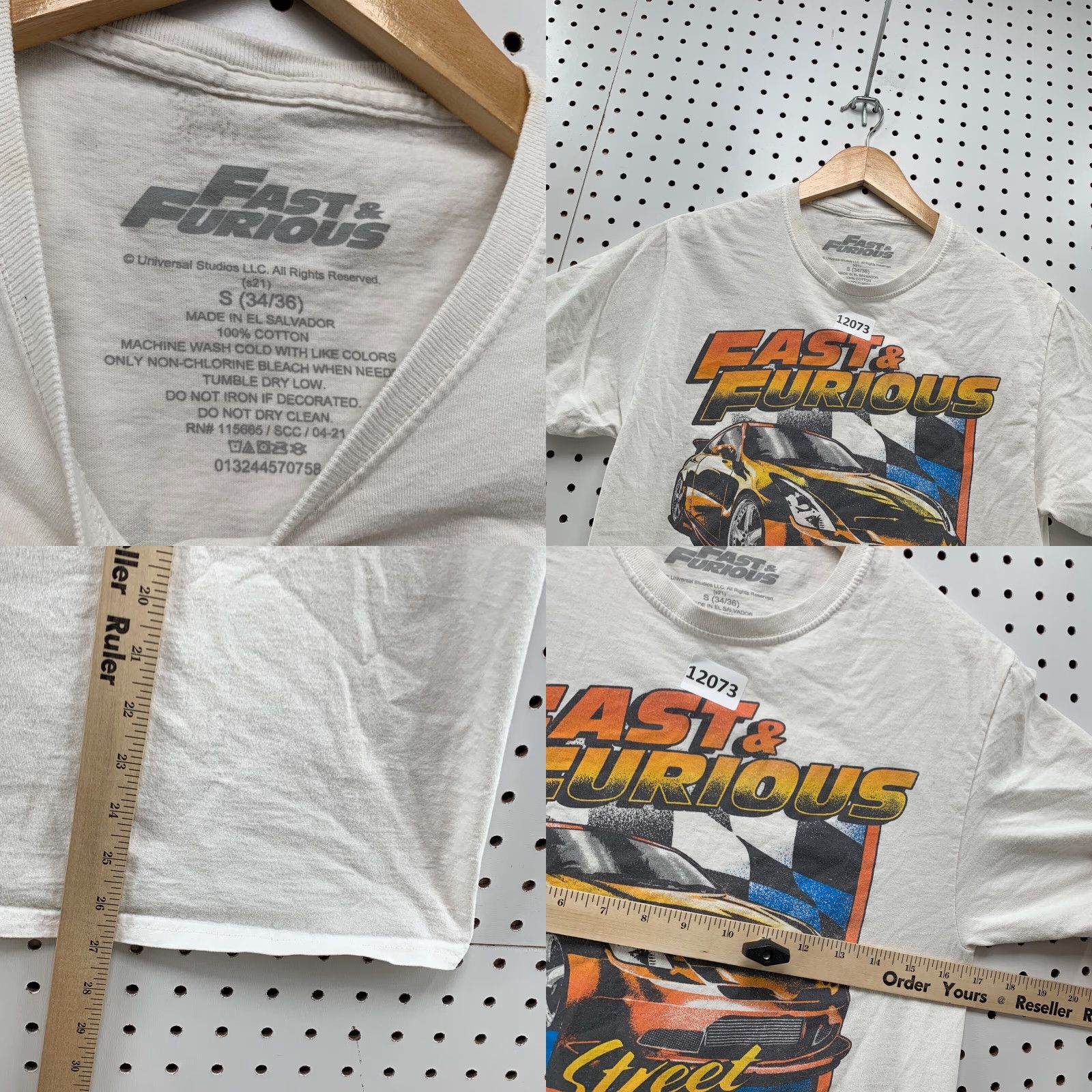 Vintage VINTAGE Fast & Furious T-Shirt Small Street Racing One Quarter Mile At A Time Graphic White Cotton Mens Size US S / EU 44-46 / 1 - 8 Thumbnail