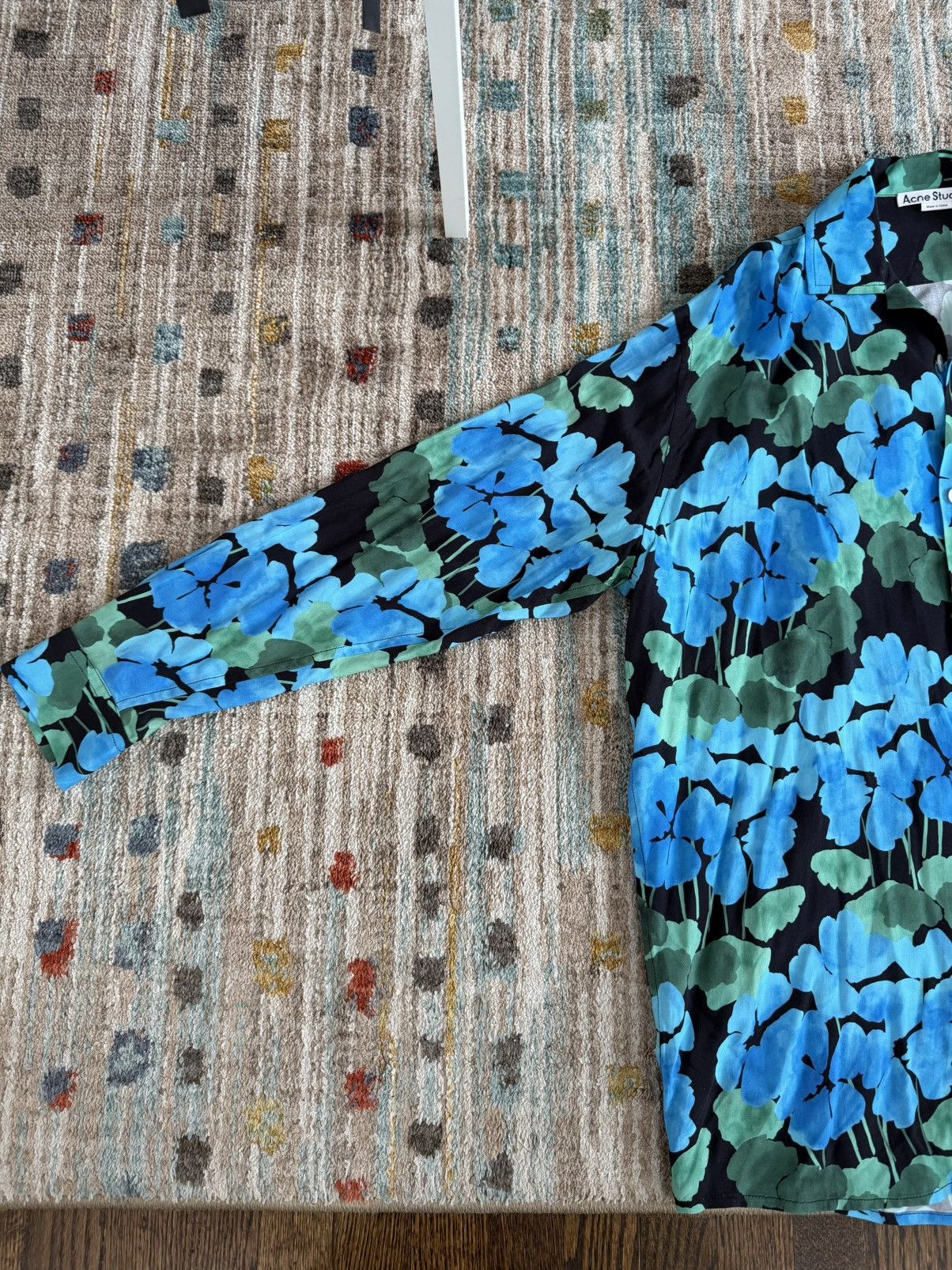 Acne Studios Floral print shirt Size US L / EU 52-54 / 3 - 2 Thumbnail