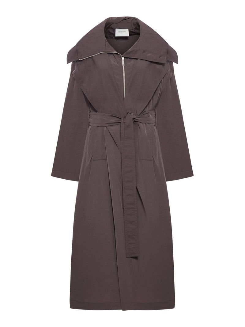Sportmax OVERSIZED TAFFETA TRENCH COAT WITH BARBA Size ONE SIZE - 1 Thumbnail