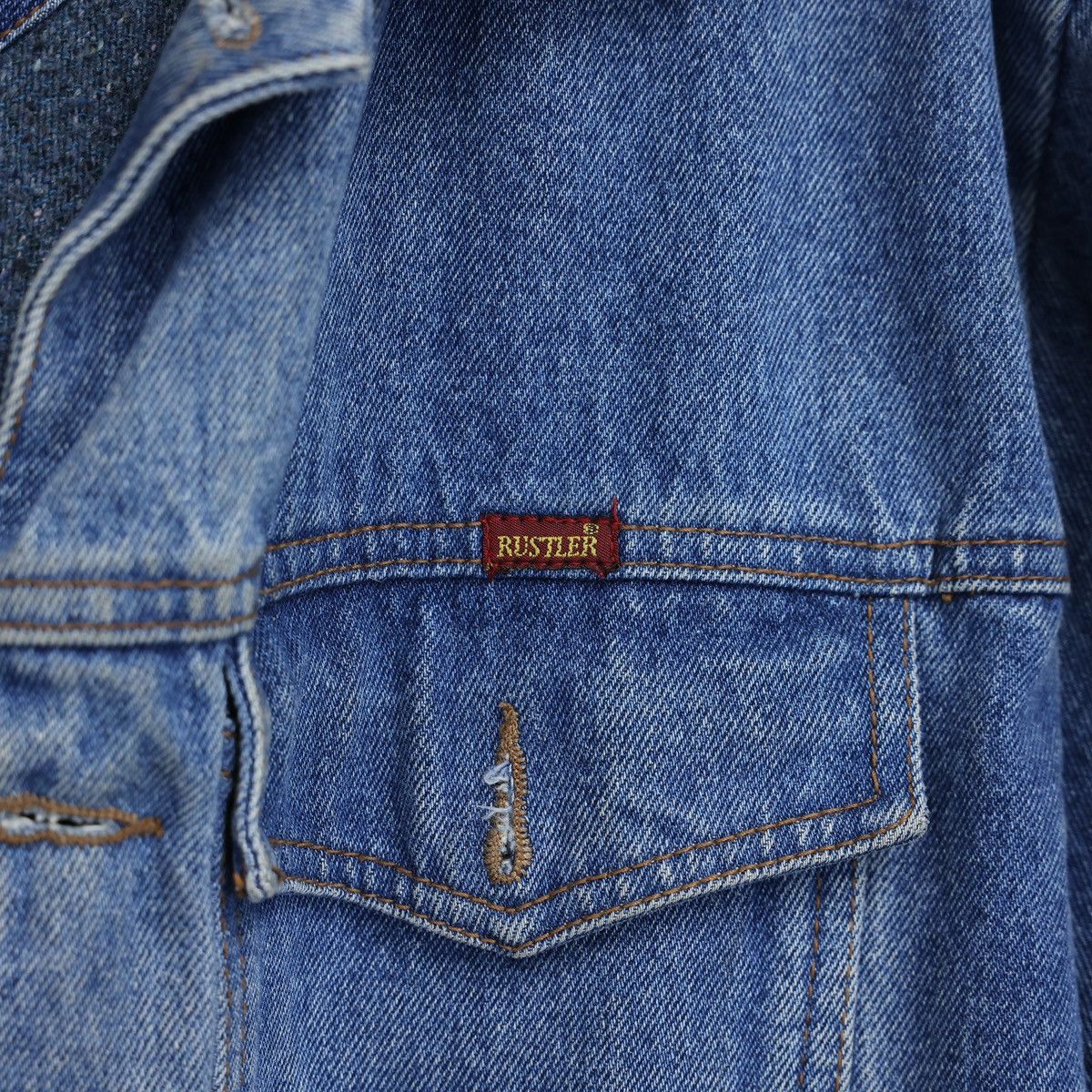 Rustler × Wrangler Vintage Rustler Lined Denim Jacket Size US M / EU 48-50 / 2 - 5 Thumbnail