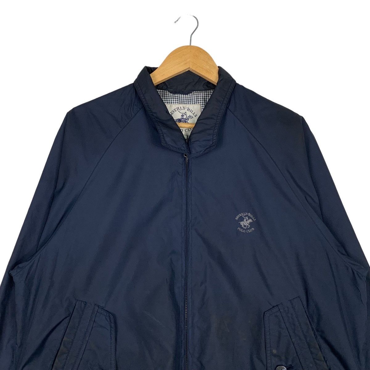 Japanese Brand POLO CLUB Blue Casual Bomber Jacket #1027-C46 Size US L / EU 52-54 / 3 - 2 Thumbnail