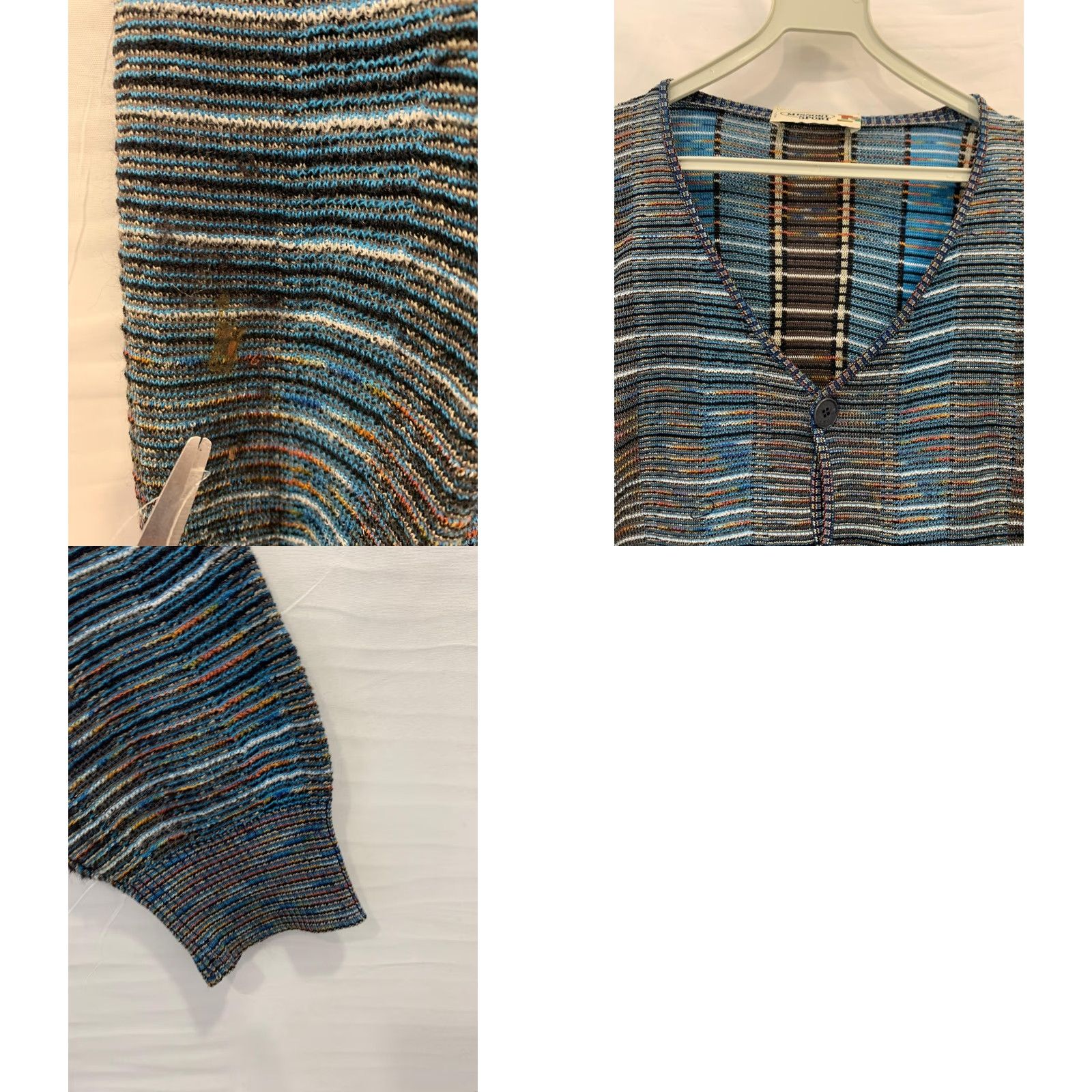Missoni Missoni Sport Cardigan Sweater Italy Multicolor Knit Blue XL Men Adults 51 Chest Button Front Relaxed Knit Pattern 70% Cotton Rayon Nylon Green? Size US XL / EU 56 / 4 - 9 Thumbnail