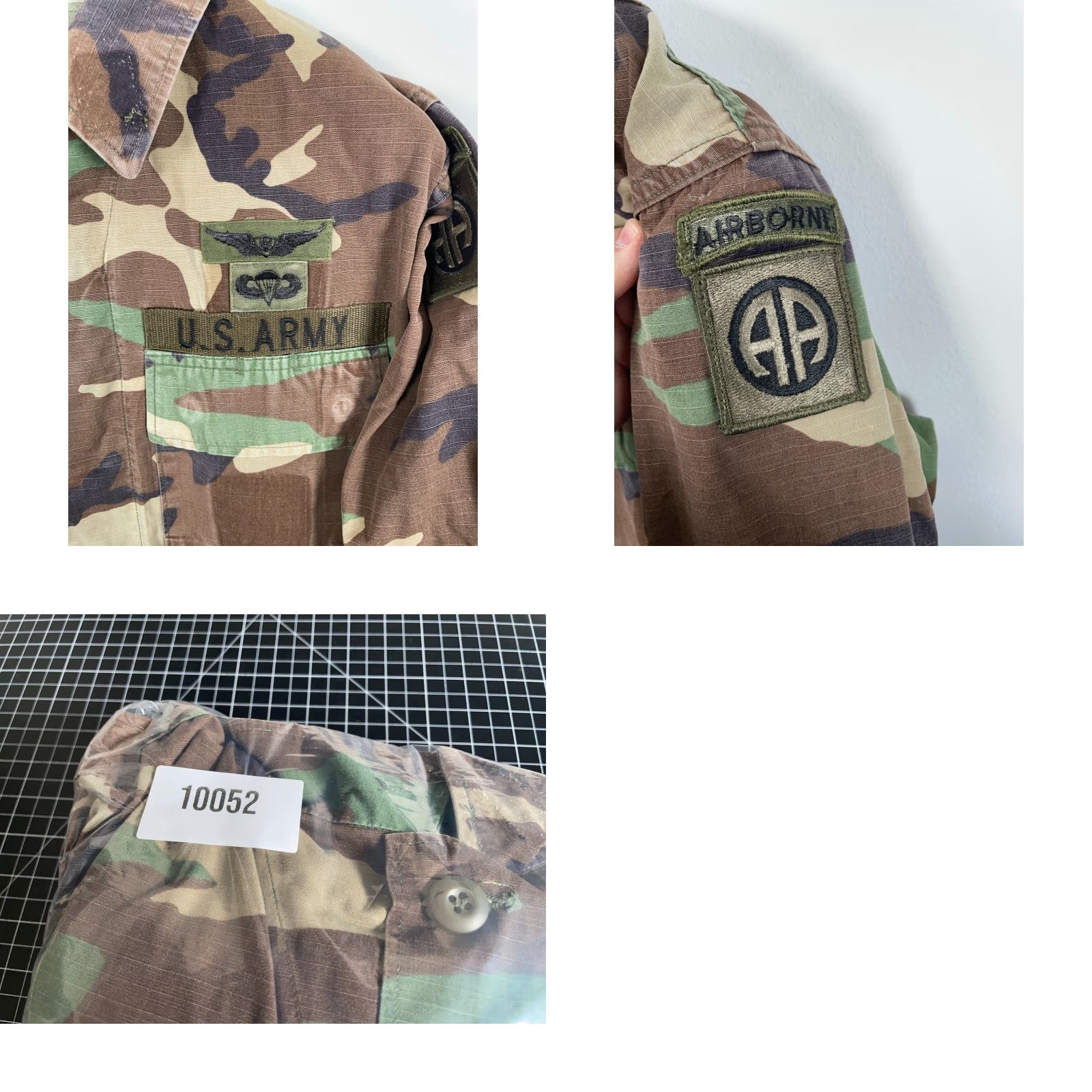 Vintage VINTAGE Army Woodland Camo Hot Weather Combat Jacket Adult Medium Camouflage Patch Mens Jacket Size US M / EU 48-50 / 2 - 9 Thumbnail